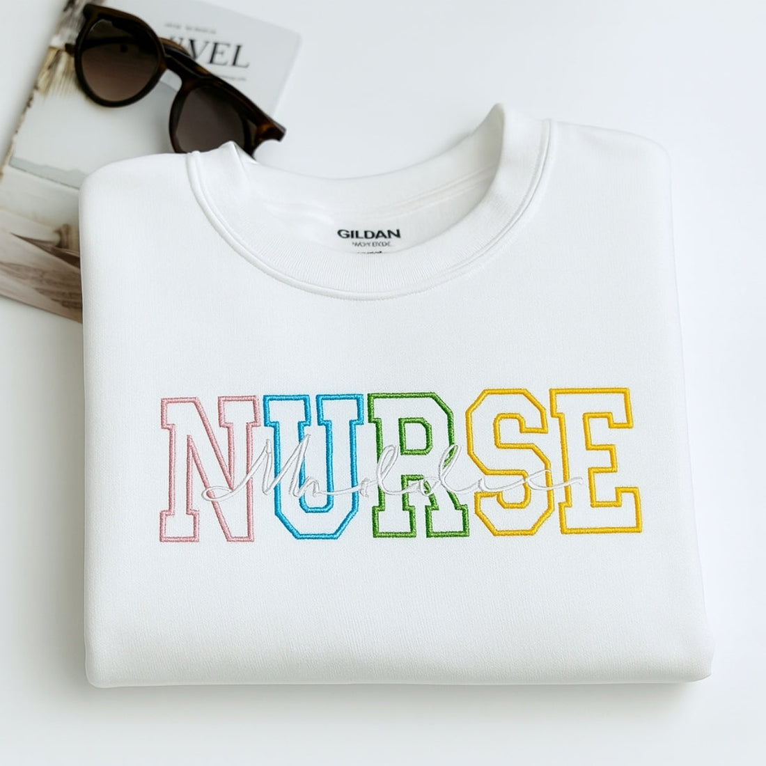 Personalised Nurse Hoodies - Custom Name Embroidered Healthcare Apparel - RN Gift