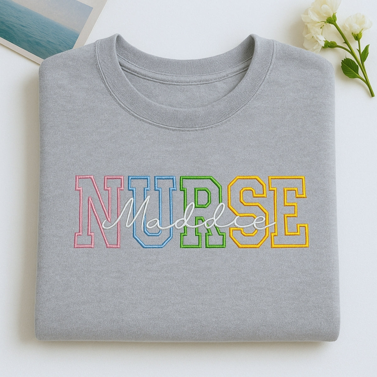Personalised Nurse Hoodies - Custom Name Embroidered Healthcare Apparel - RN Gift