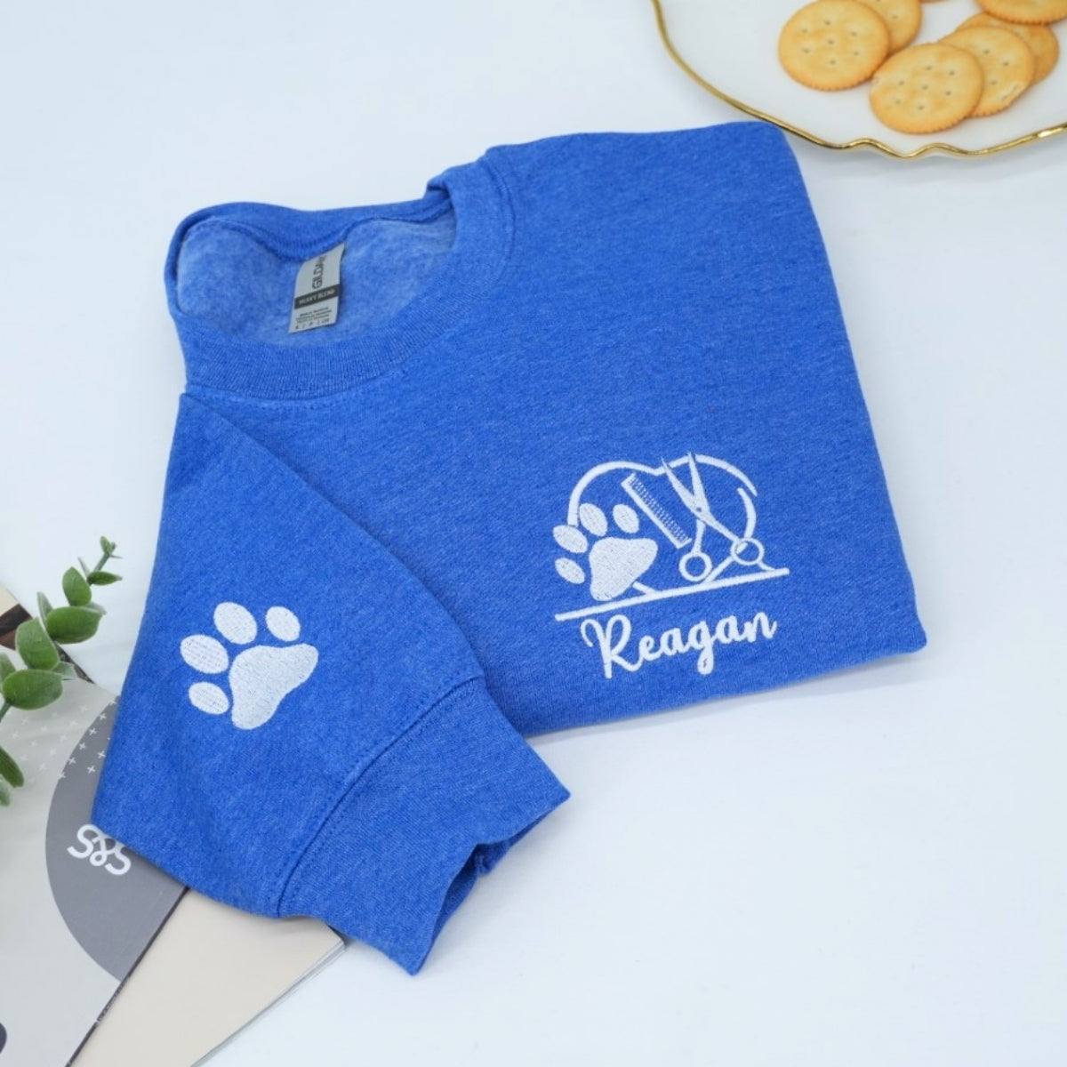 Vet Tech Custom Embroidered Sweatshirt - Personalized Pet Care Professional Gift