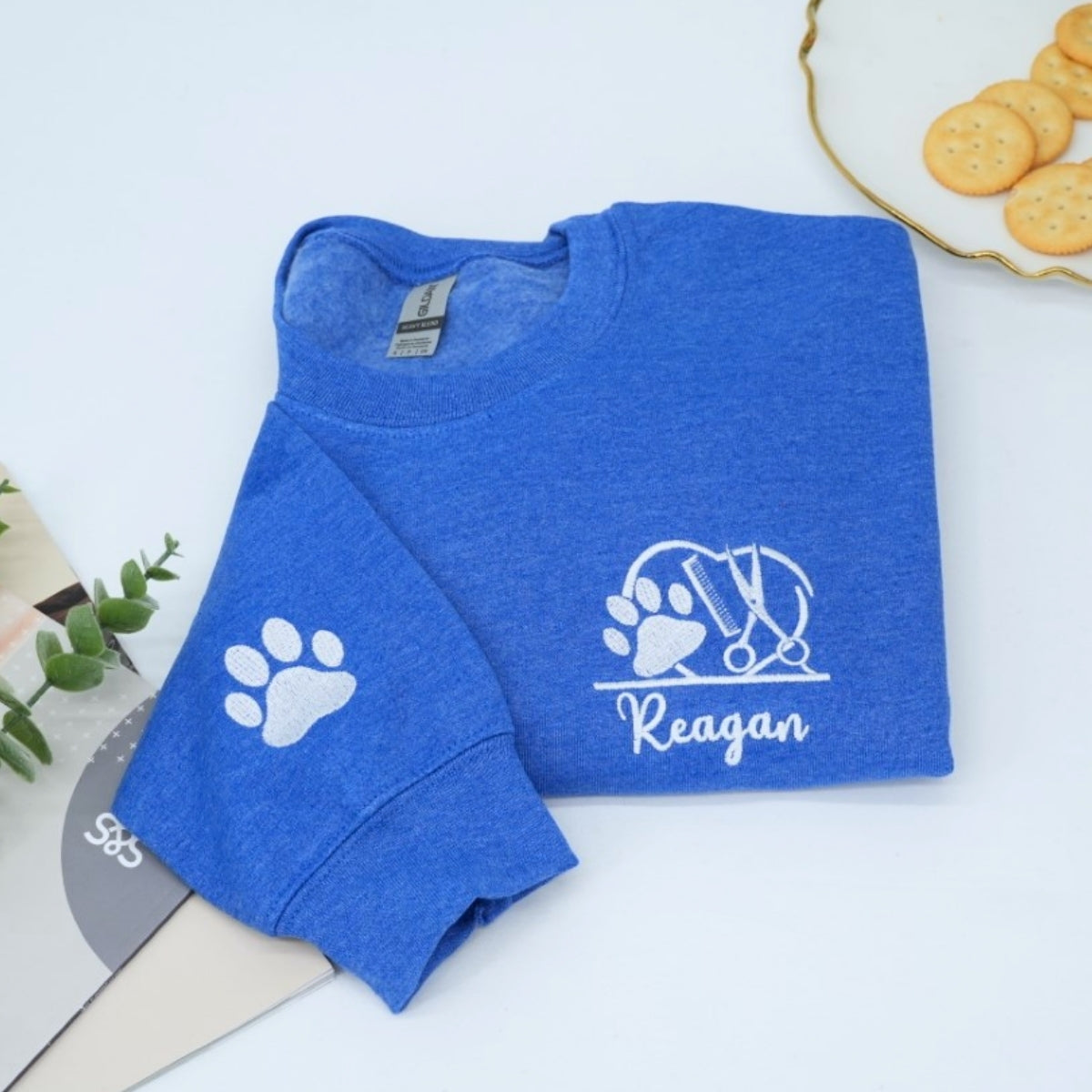 Vet Tech Custom Embroidered Sweatshirt - Personalized Pet Care Professional Gift