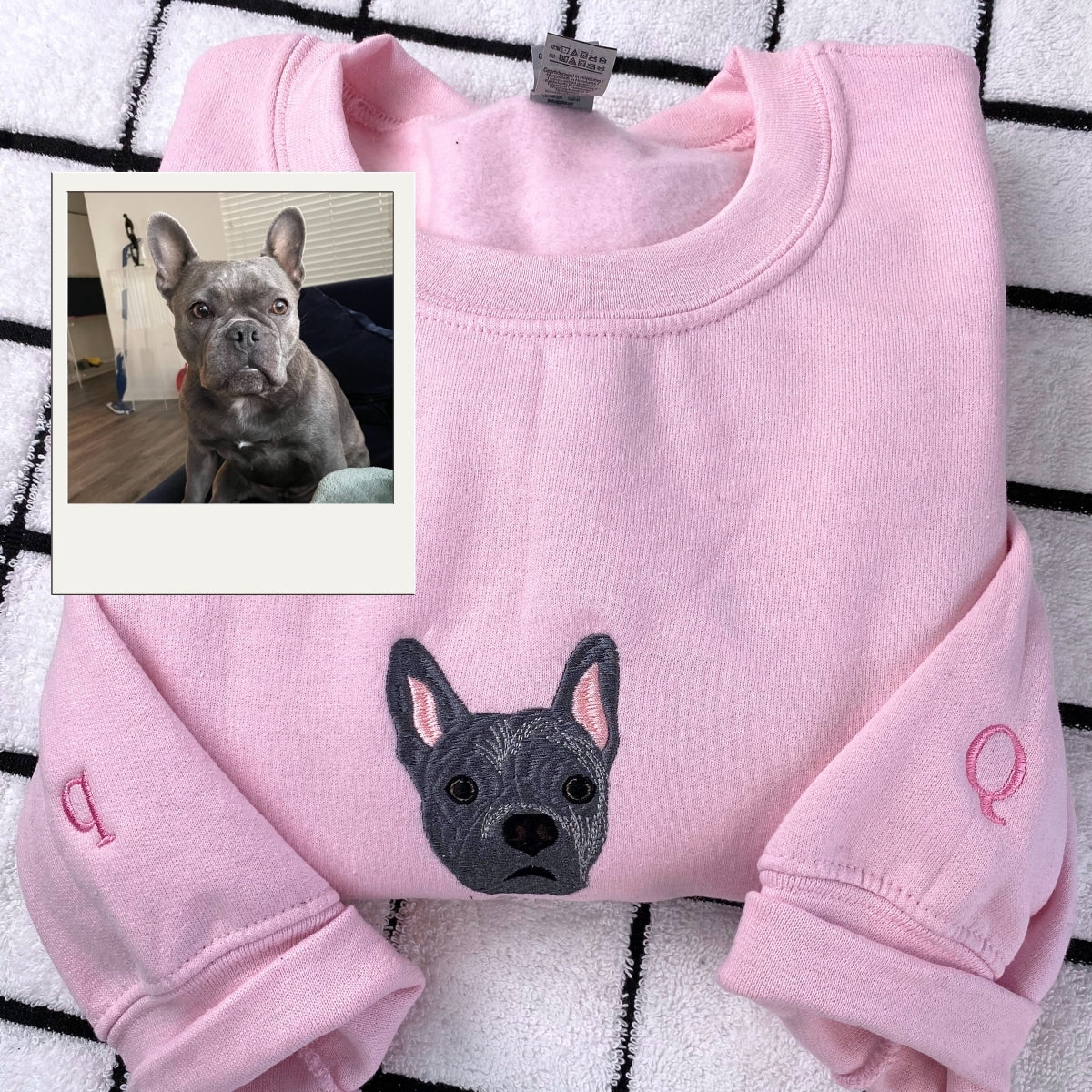 Dog Face Custom Embroidered Hoodie - Personalized Pet Portrait Sweatshirt - Gift for Dog Lovers
