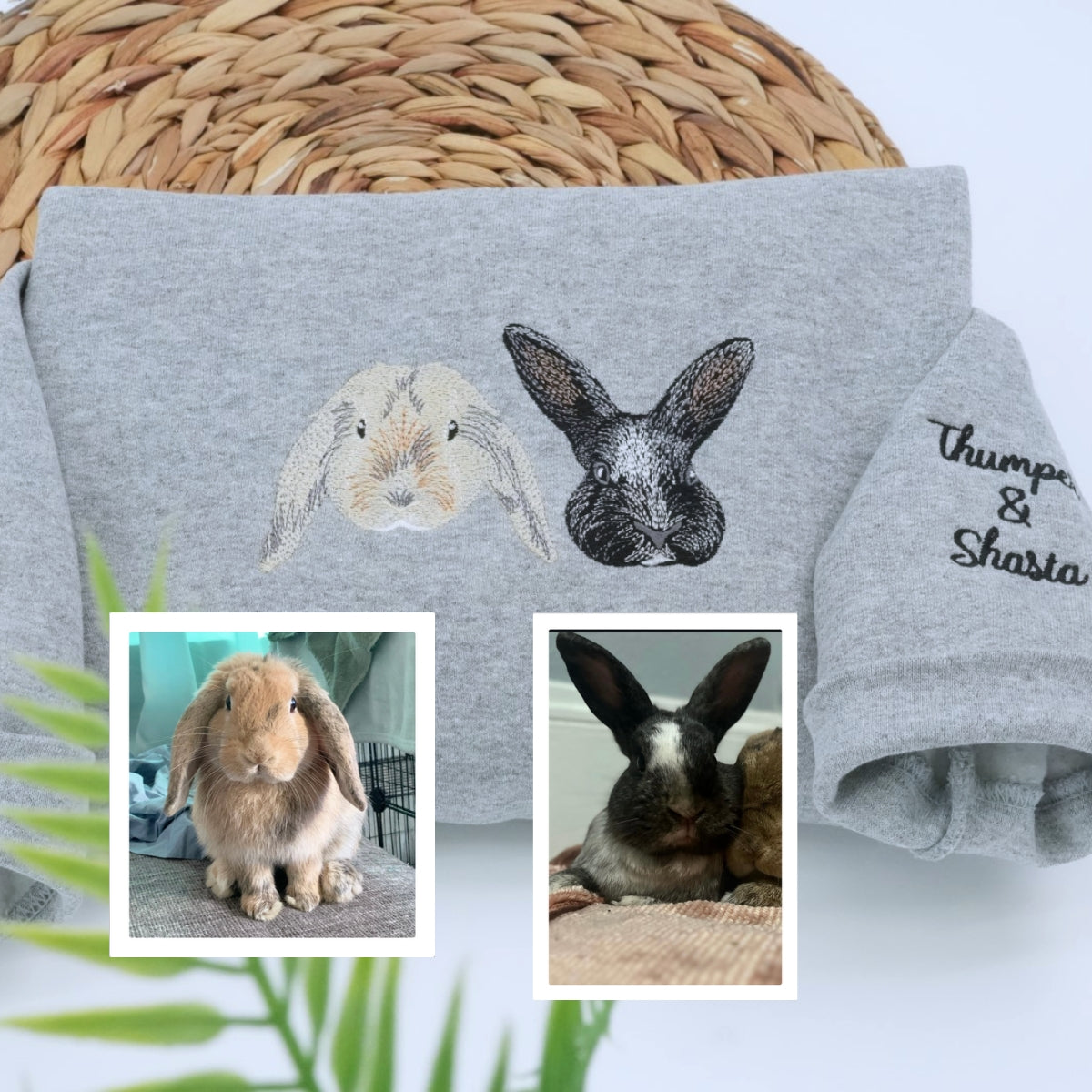 Custom Pet Name Embroidered Sweatshirt - Personalized Pet Portrait Apparel - Minimalist Pet Parent G