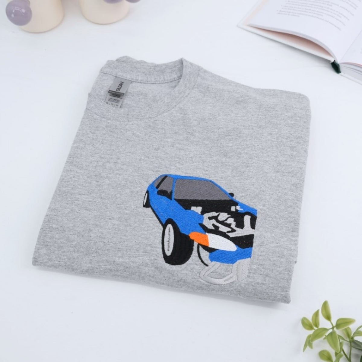 Race Car Custom Embroidered T-Shirt - Personalized Racing Enthusiast Shirt - Perfect Auto Racing Gif