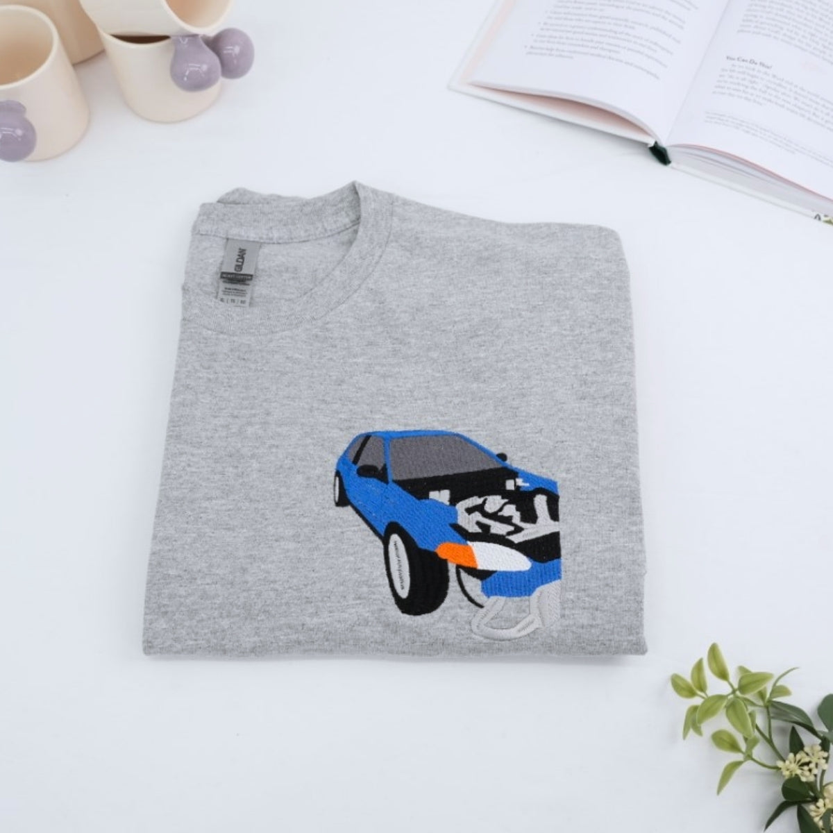 Race Car Custom Embroidered T-Shirt - Personalized Racing Enthusiast Shirt - Perfect Auto Racing Gif