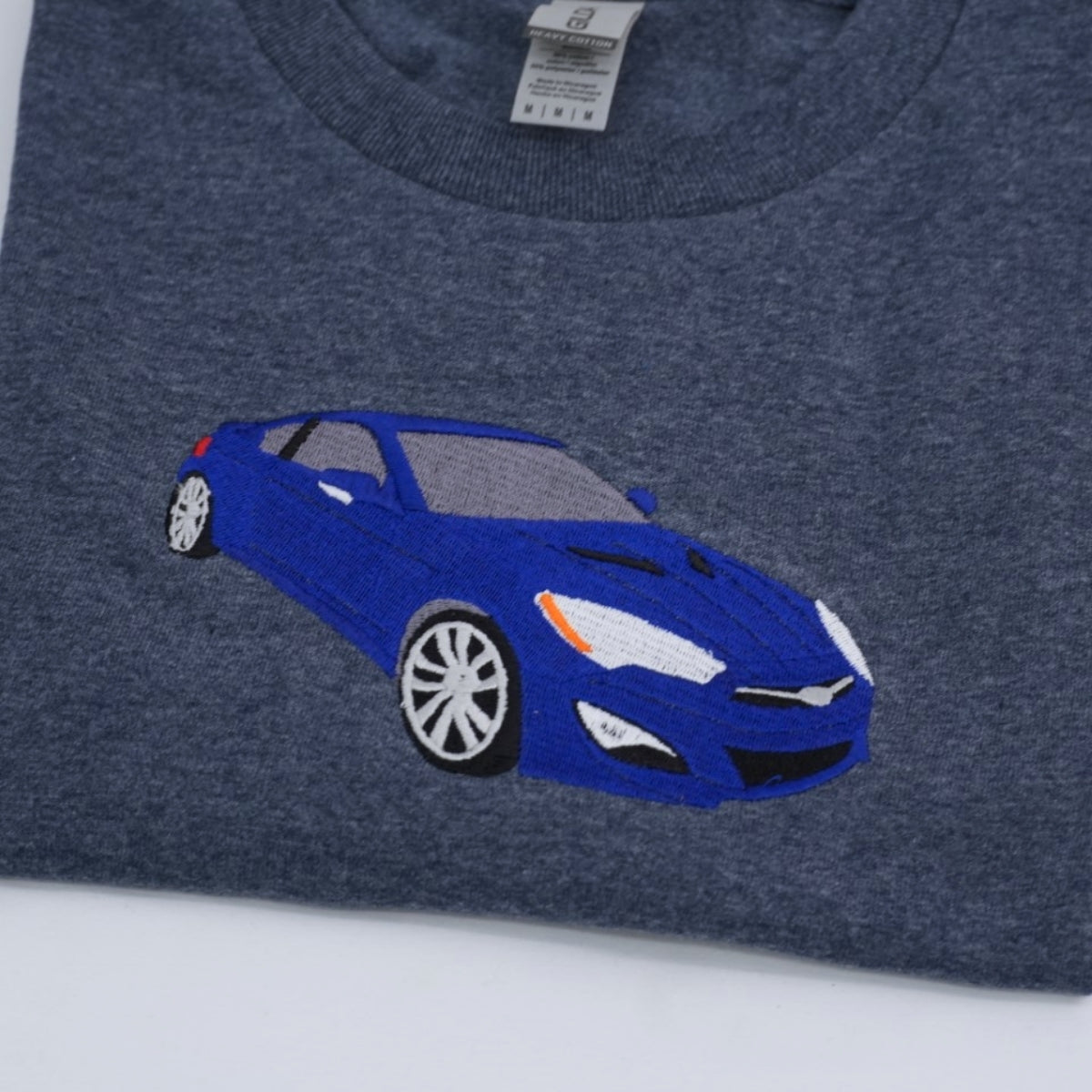 Race Car Custom Embroidered T-Shirt - Personalized Racing Enthusiast Shirt - Perfect Auto Racing Gif