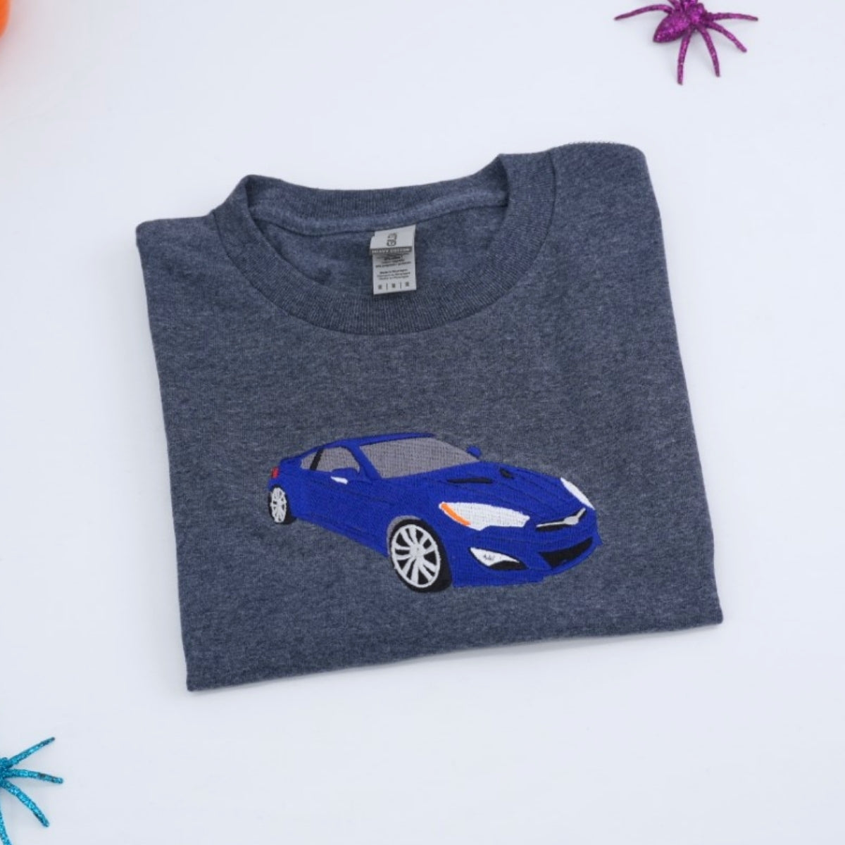 Race Car Custom Embroidered T-Shirt - Personalized Racing Enthusiast Shirt - Perfect Auto Racing Gif