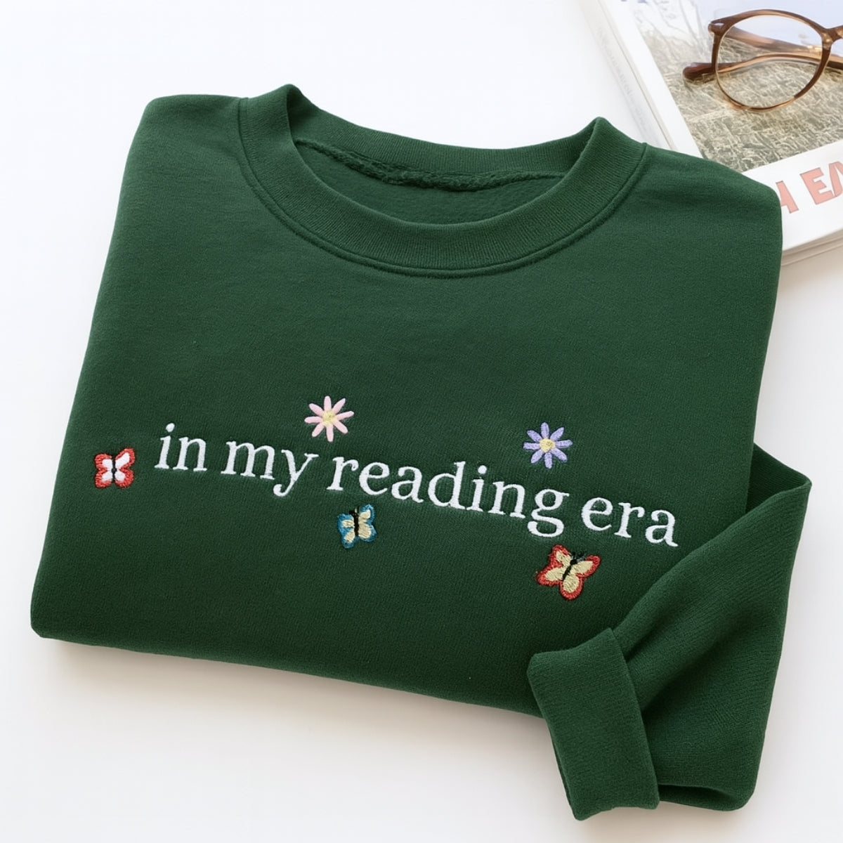 Reading Era Custom Embroidered Hoodie - Book Lover Sweatshirt - Perfect Bookish Gift