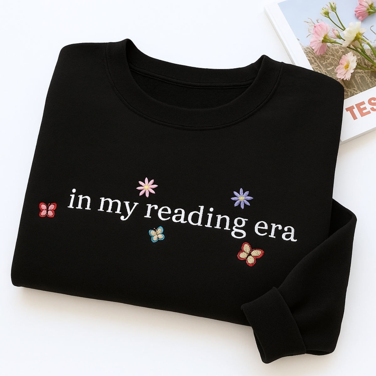 Reading Era Custom Embroidered Hoodie - Book Lover Sweatshirt - Perfect Bookish Gift