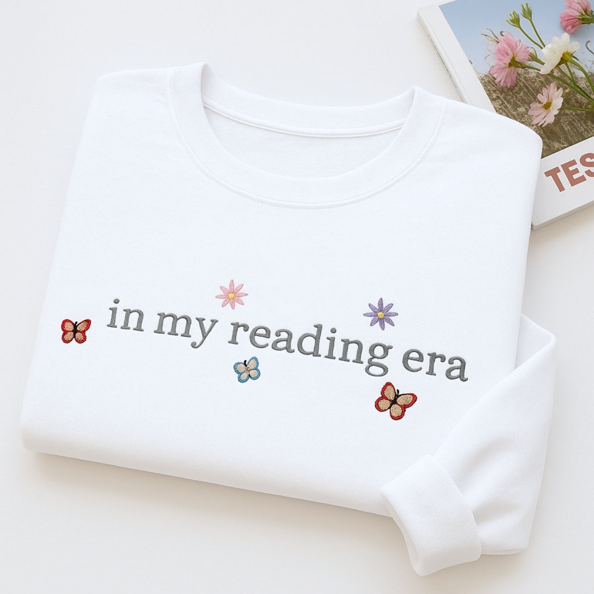 Reading Era Custom Embroidered Hoodie - Book Lover Sweatshirt - Perfect Bookish Gift