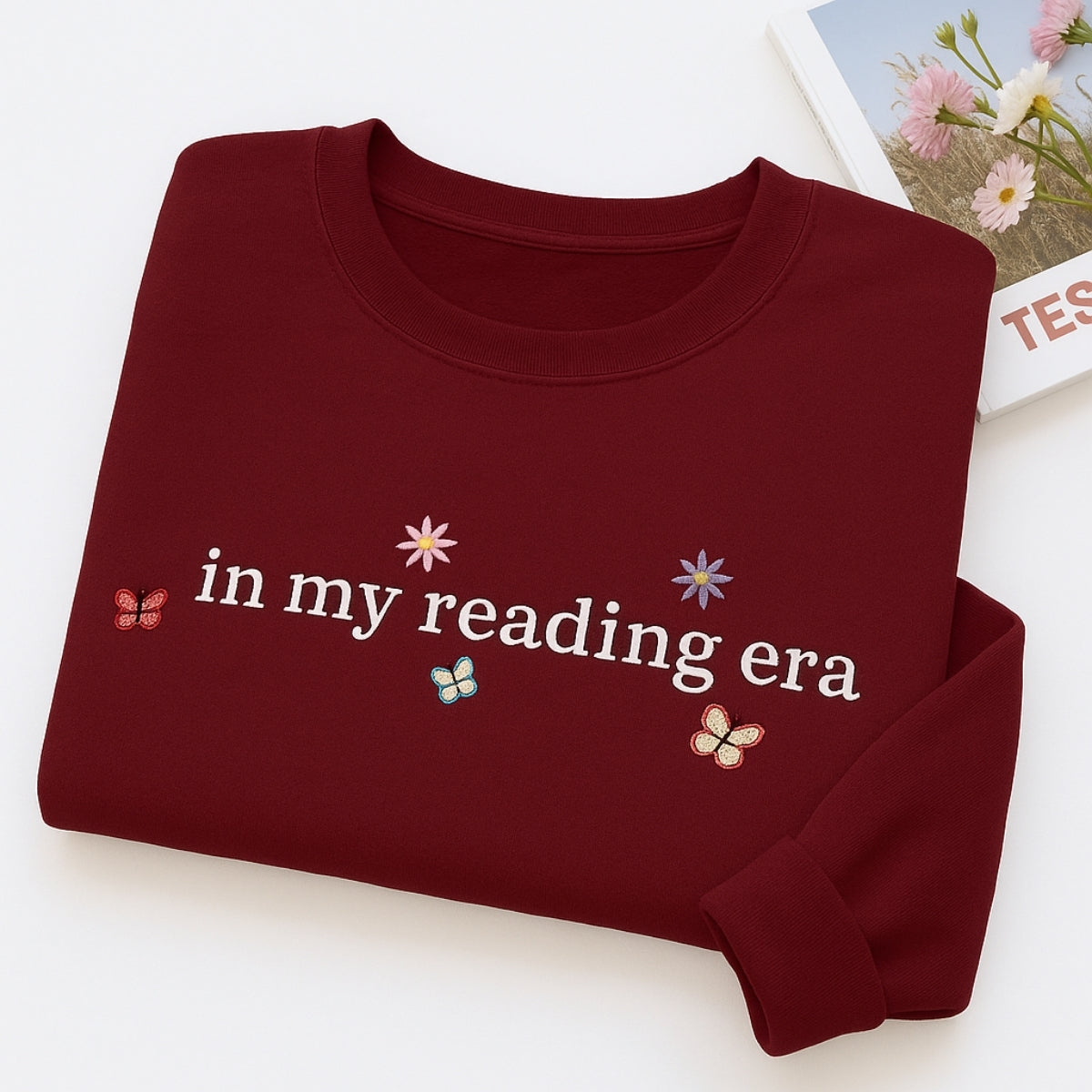 Reading Era Custom Embroidered Hoodie - Book Lover Sweatshirt - Perfect Bookish Gift