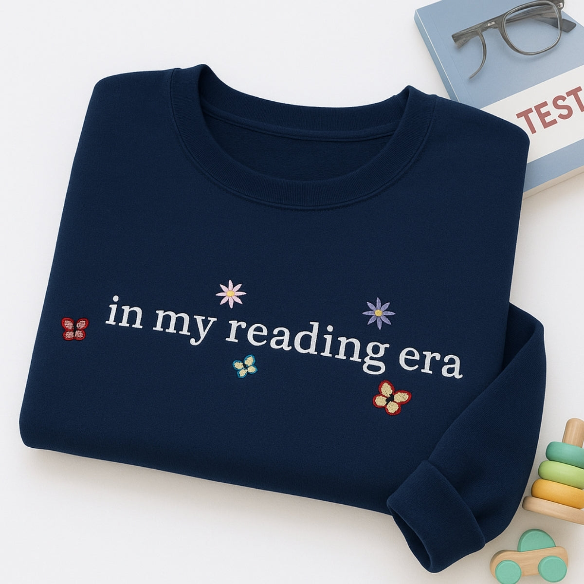 Reading Era Custom Embroidered Hoodie - Book Lover Sweatshirt - Perfect Bookish Gift