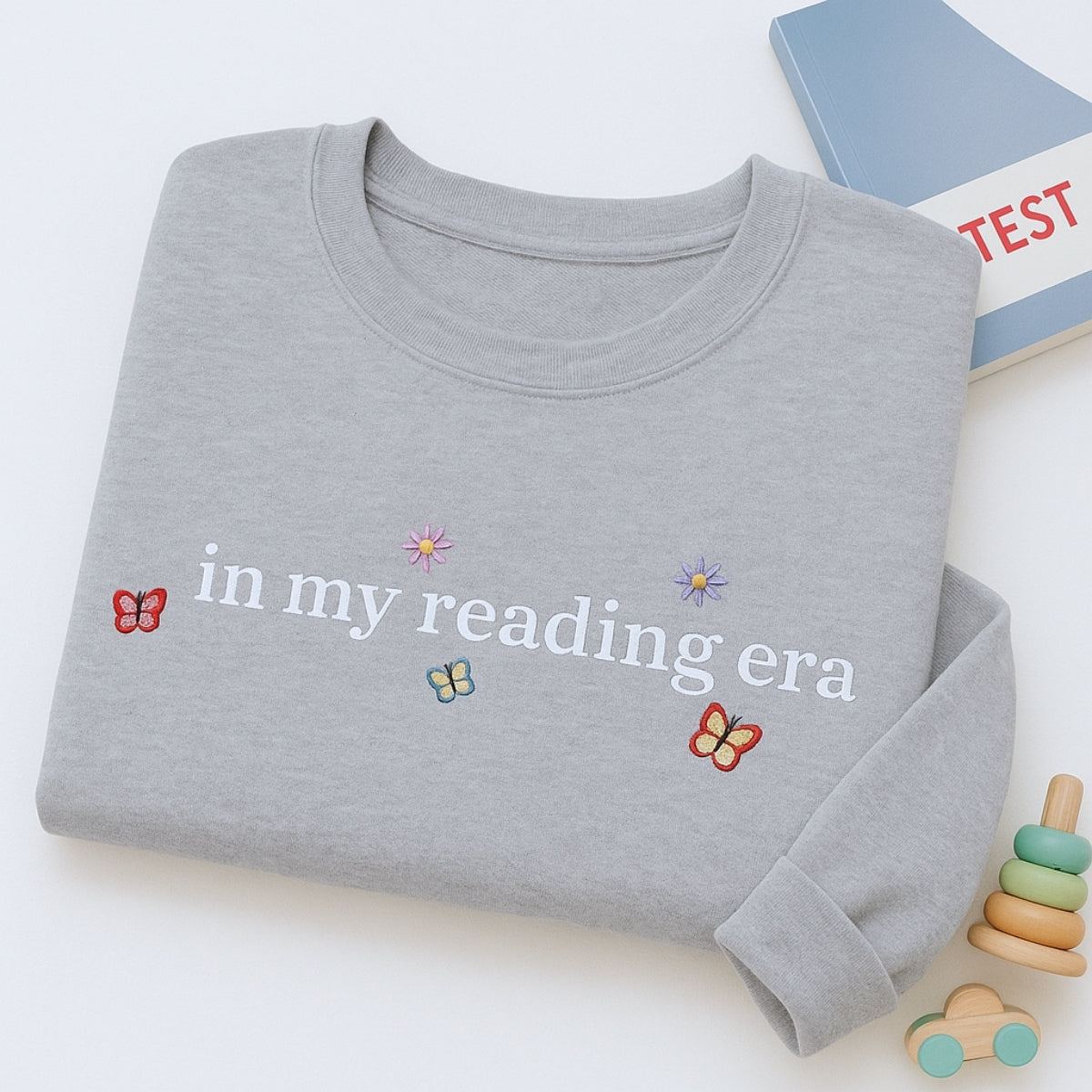 Reading Era Custom Embroidered Hoodie - Book Lover Sweatshirt - Perfect Bookish Gift