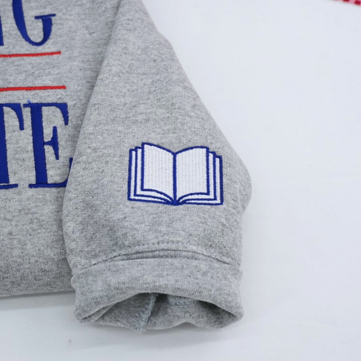 Reading Is My Favorite Sport Embroidered Sweatshirt - Book Lover Apparel - Perfect Bookworm Gift