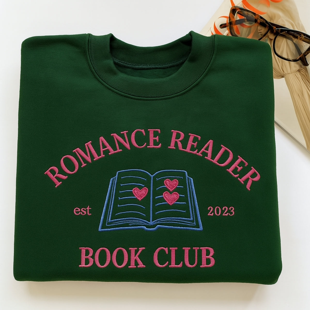 Romance Reader Custom Embroidered Hoodie - Romance Book Club Sweatshirt - Perfect Bookish Gift