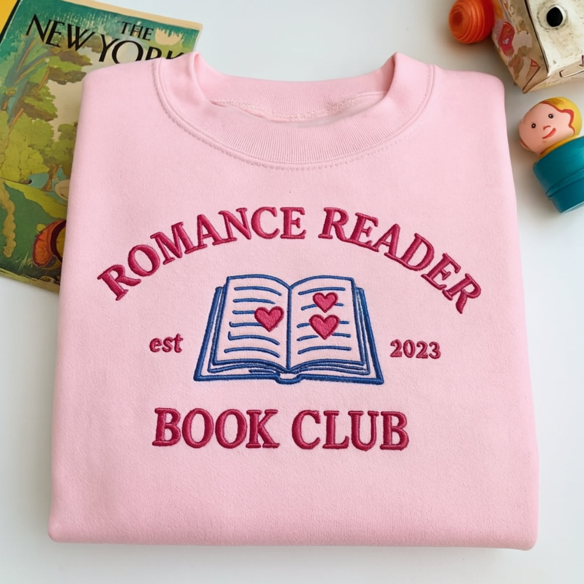 Romance Reader Custom Embroidered Hoodie - Romance Book Club Sweatshirt - Perfect Bookish Gift