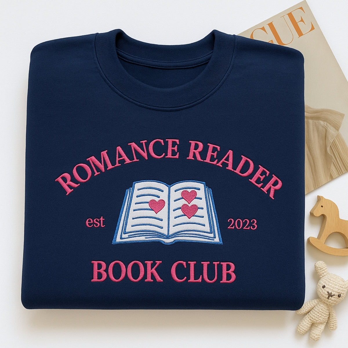 Romance Reader Custom Embroidered Hoodie - Romance Book Club Sweatshirt - Perfect Bookish Gift