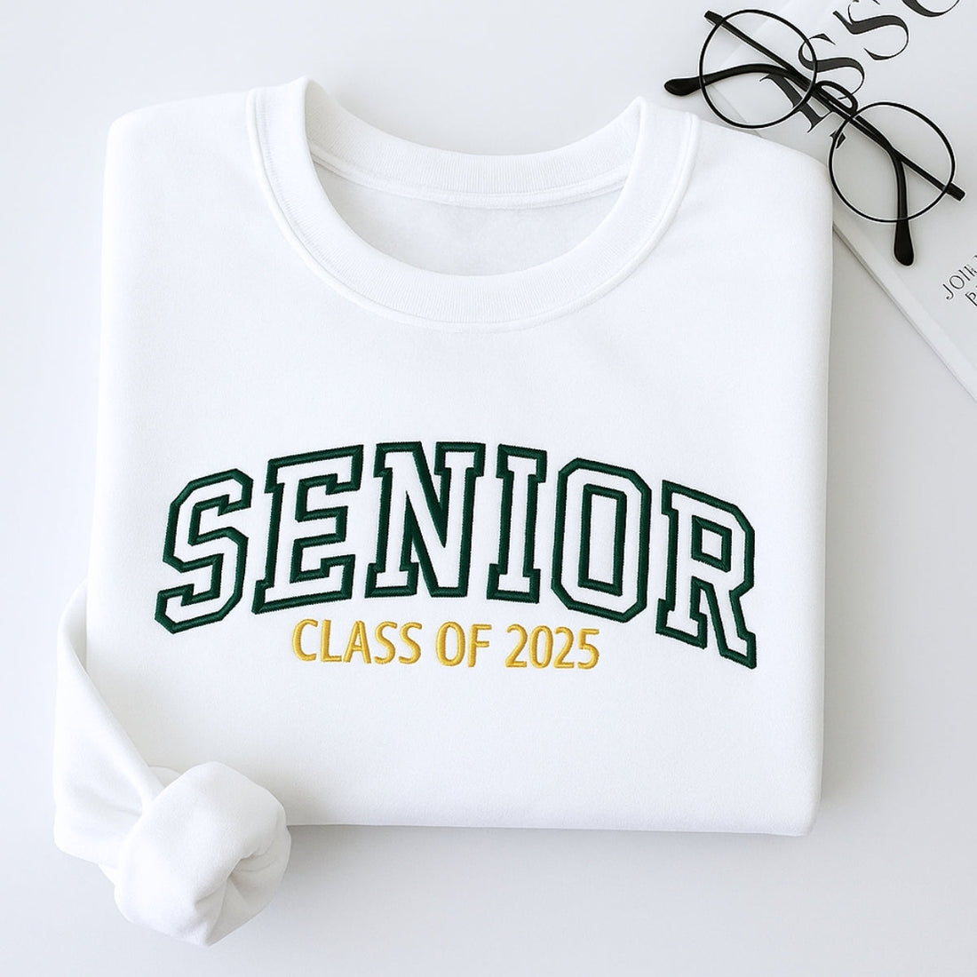 Senior Class of 2025 Custom Embroidered Hoodie - Graduation Sweatshirt - Perfect Graduation Gift