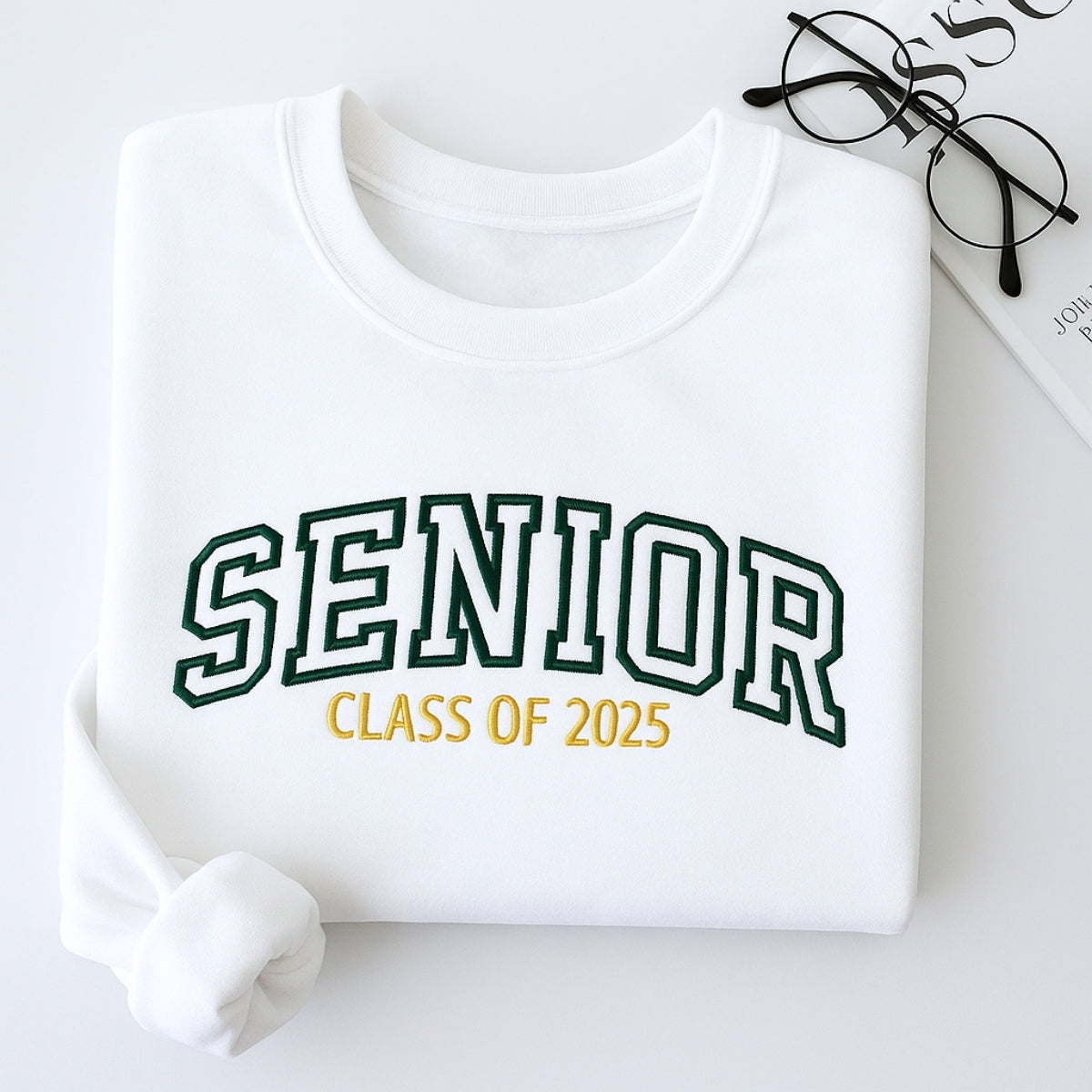 Senior Class of 2025 Custom Embroidered Hoodie - Graduation Sweatshirt - Perfect Graduation Gift