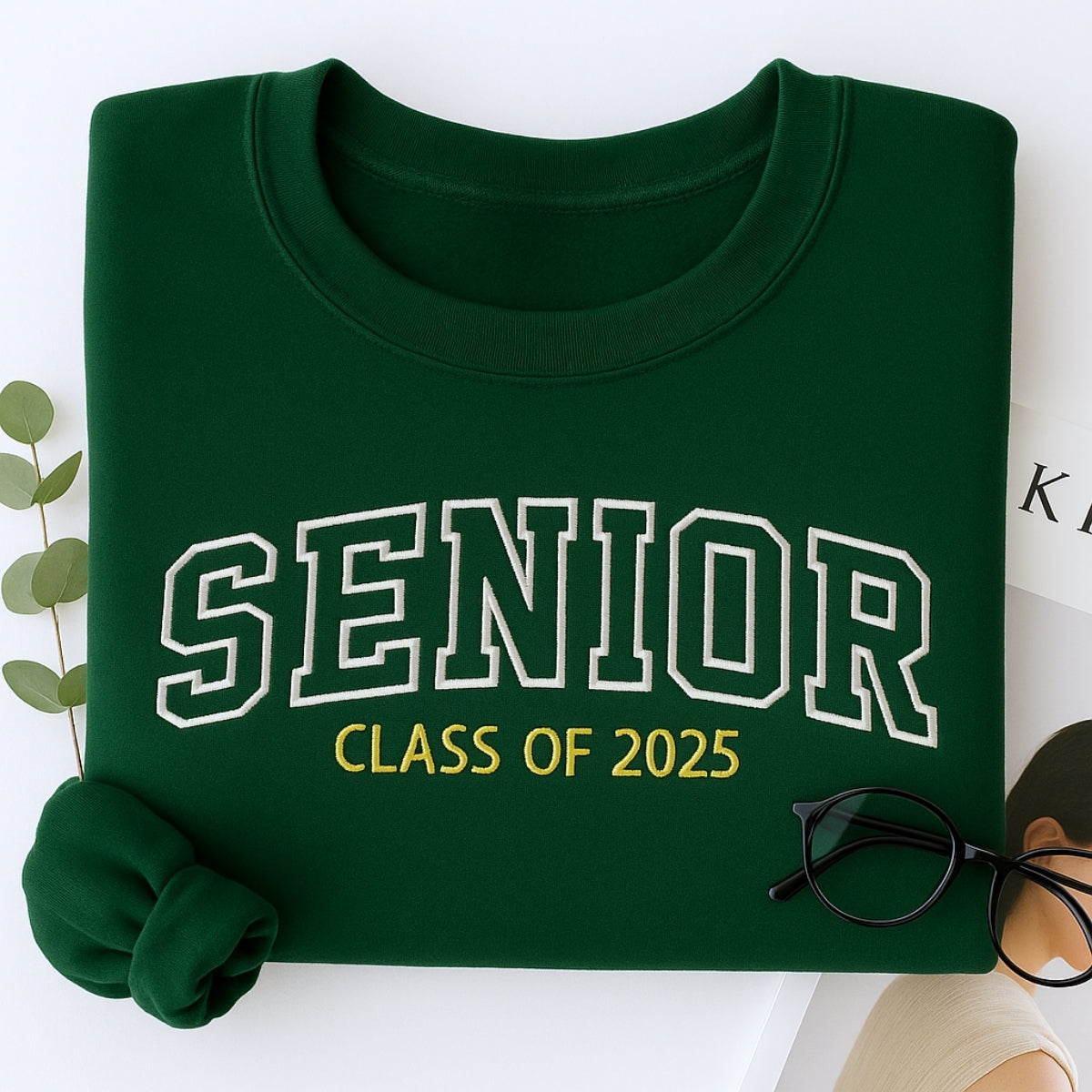 Senior Class of 2025 Custom Embroidered Hoodie - Graduation Sweatshirt - Perfect Graduation Gift