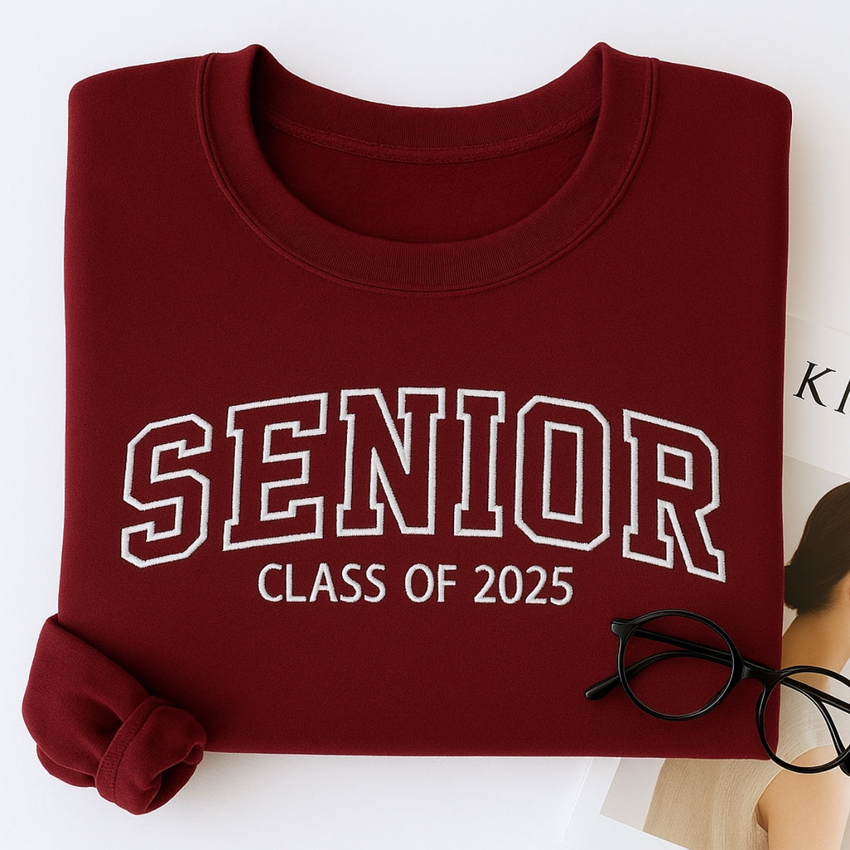 Senior Class of 2025 Custom Embroidered Hoodie - Graduation Sweatshirt - Perfect Graduation Gift