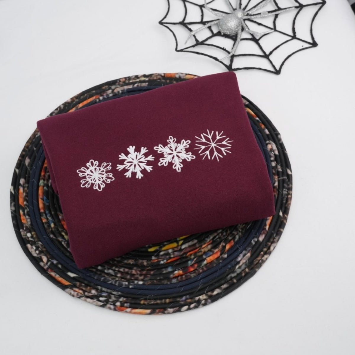 Snowflake Custom Embroidered Hoodie - Winter Sweatshirt Personalized Christmas Gift