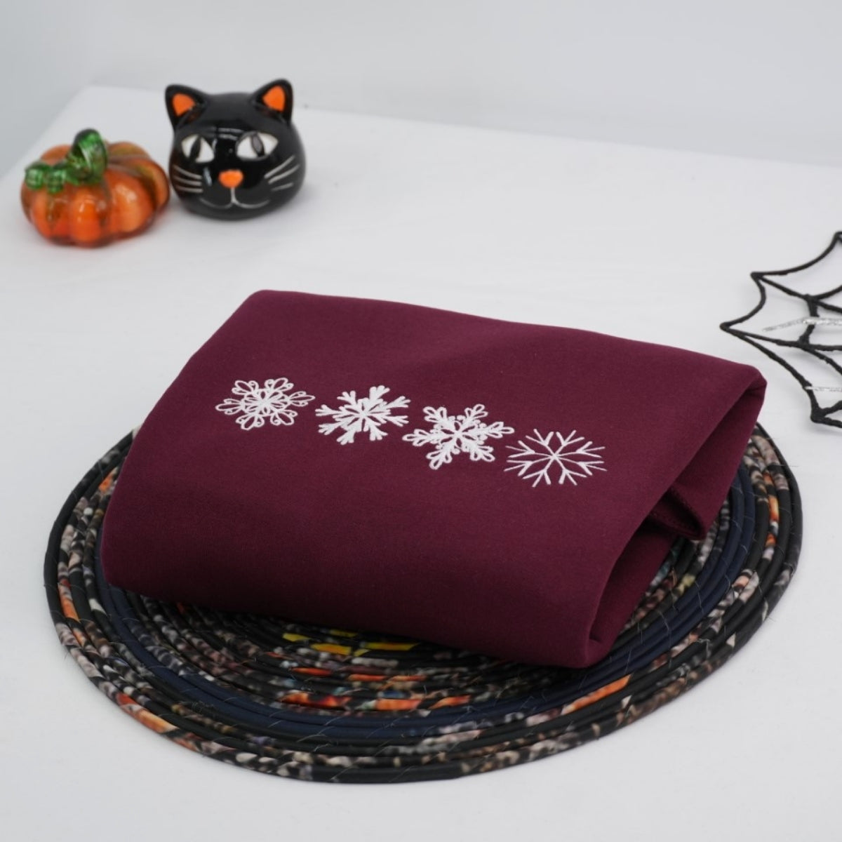 Snowflake Custom Embroidered Hoodie - Winter Sweatshirt Personalized Christmas Gift