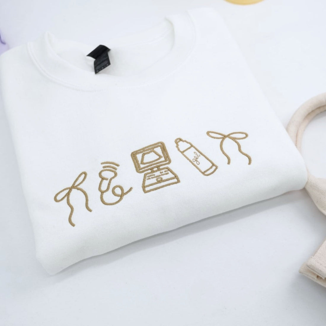 Sonographer Custom Embroidered Sweatshirt - Ultrasound Tech Personalized Healthcare Gift