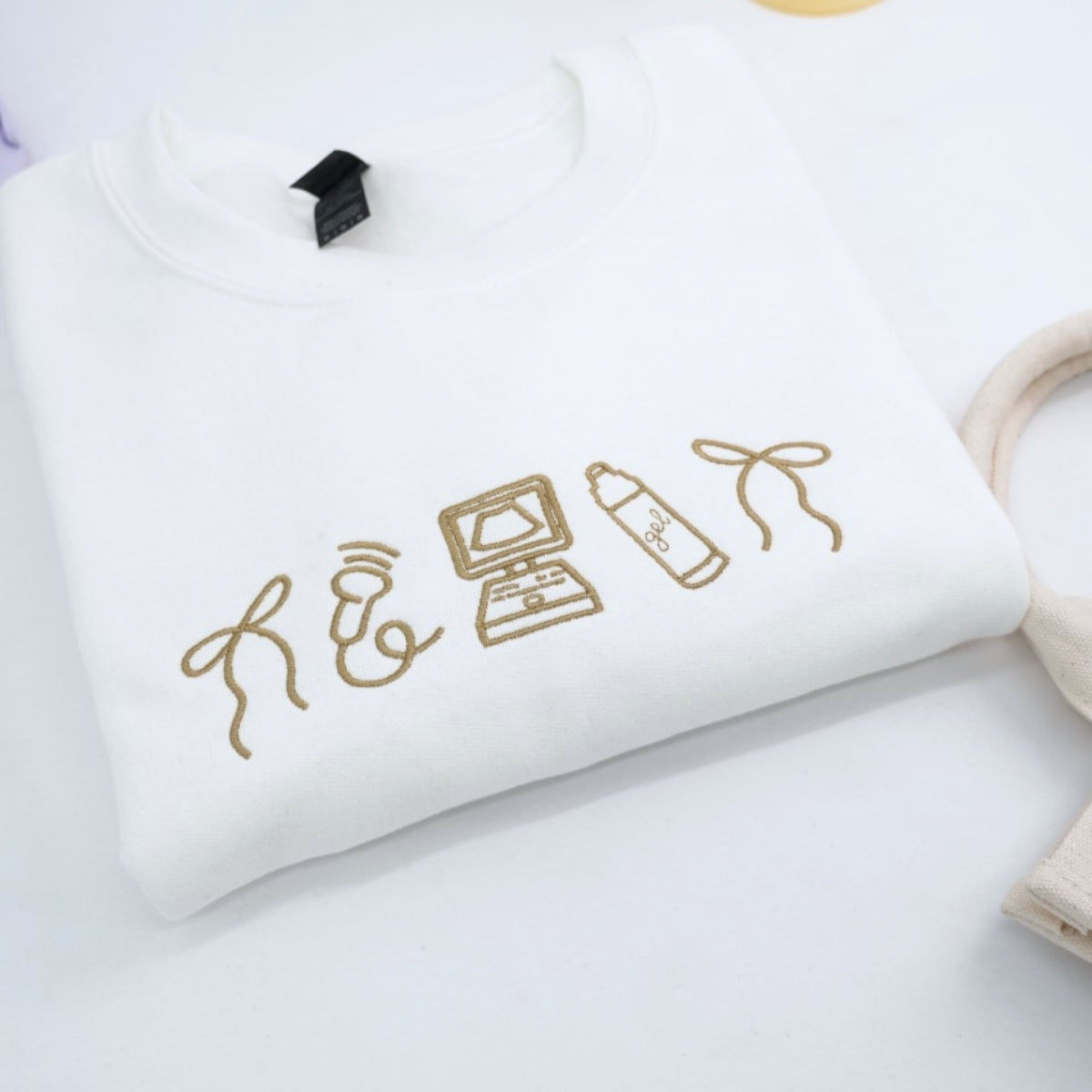 Sonographer Custom Embroidered Sweatshirt - Ultrasound Tech Personalized Healthcare Gift