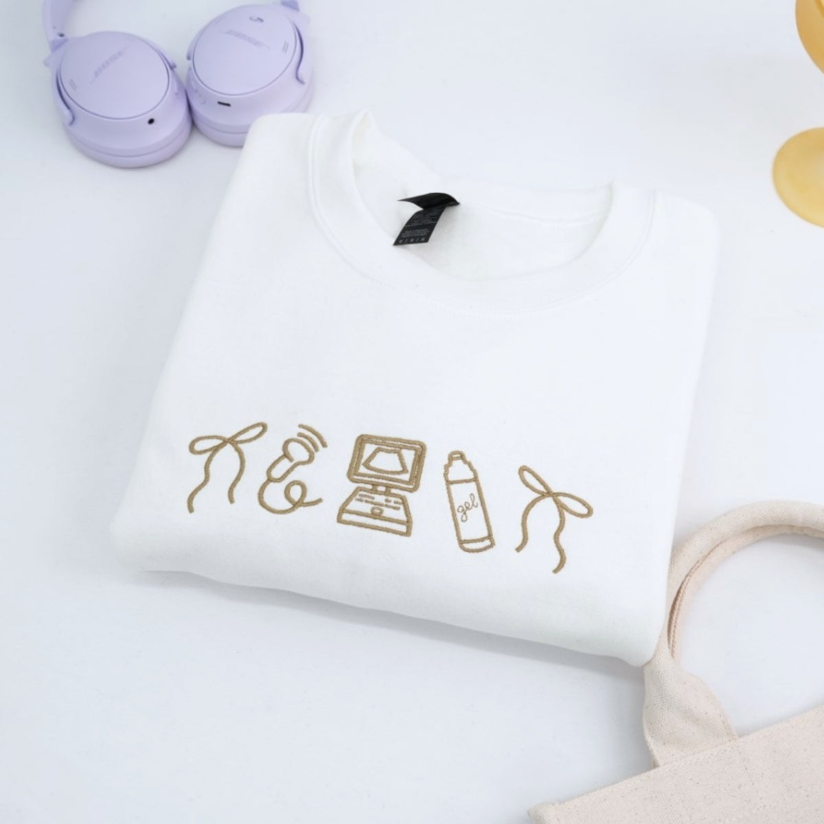 Sonographer Custom Embroidered Sweatshirt - Ultrasound Tech Personalized Healthcare Gift