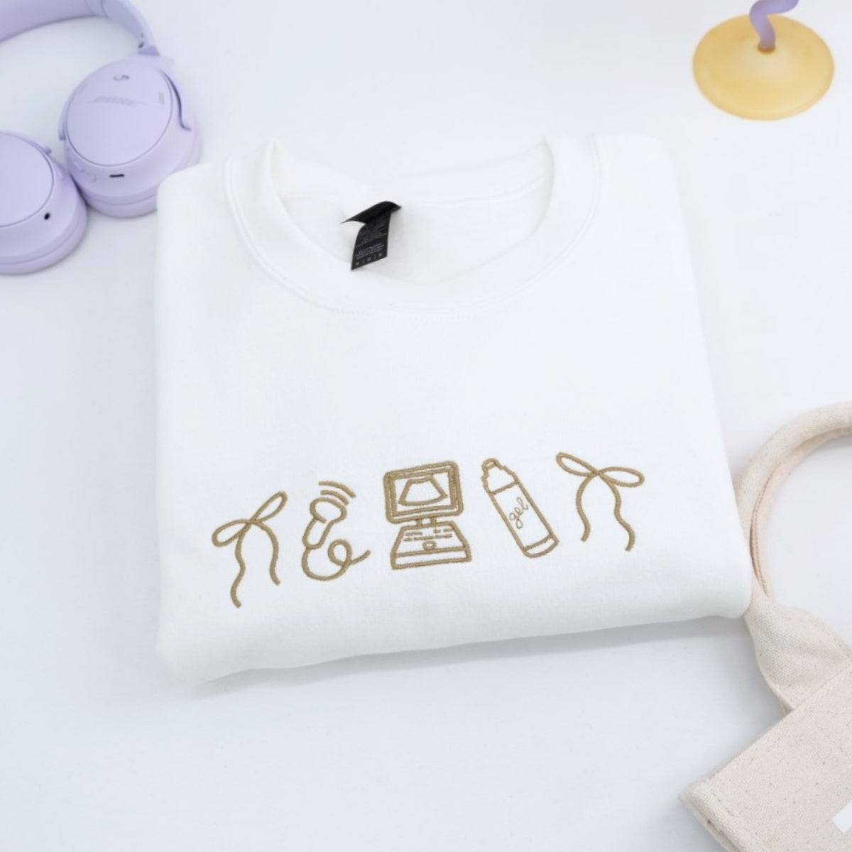 Sonographer Custom Embroidered Sweatshirt - Ultrasound Tech Personalized Healthcare Gift
