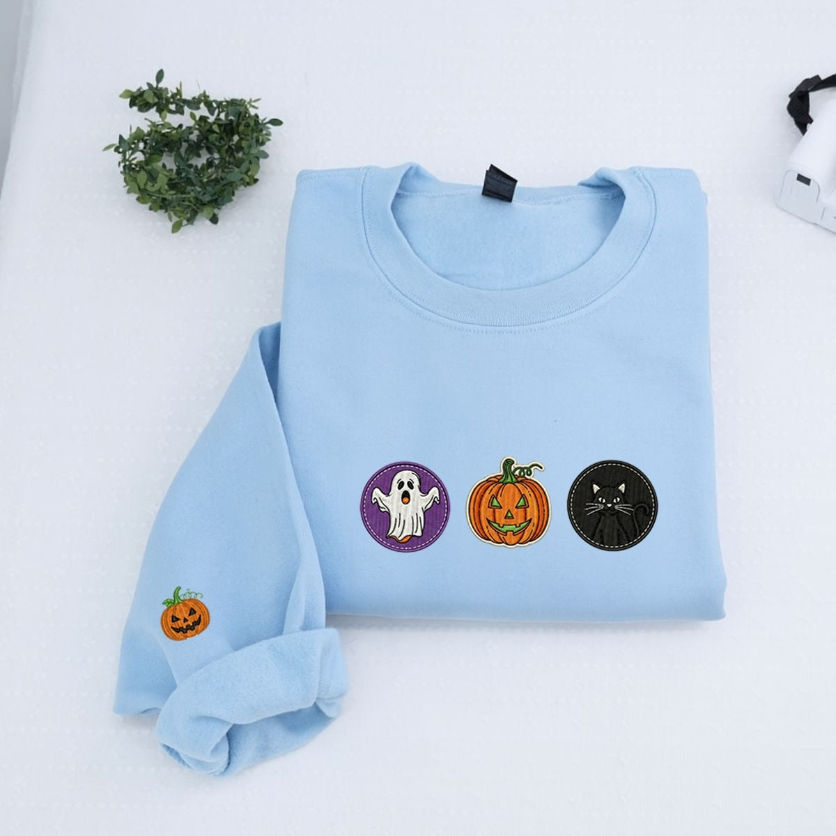 Spooky Cookie Custom Embroidered Hoodie - Halloween Sweatshirt Personalized Gift