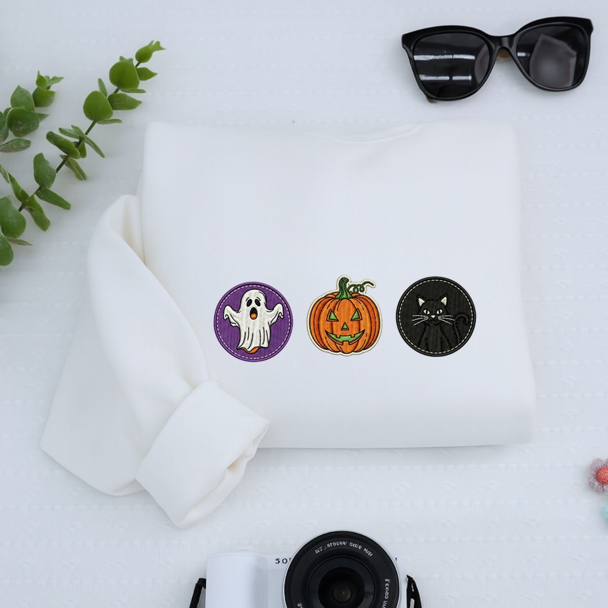 Spooky Cookie Custom Embroidered Hoodie - Halloween Sweatshirt Personalized Gift