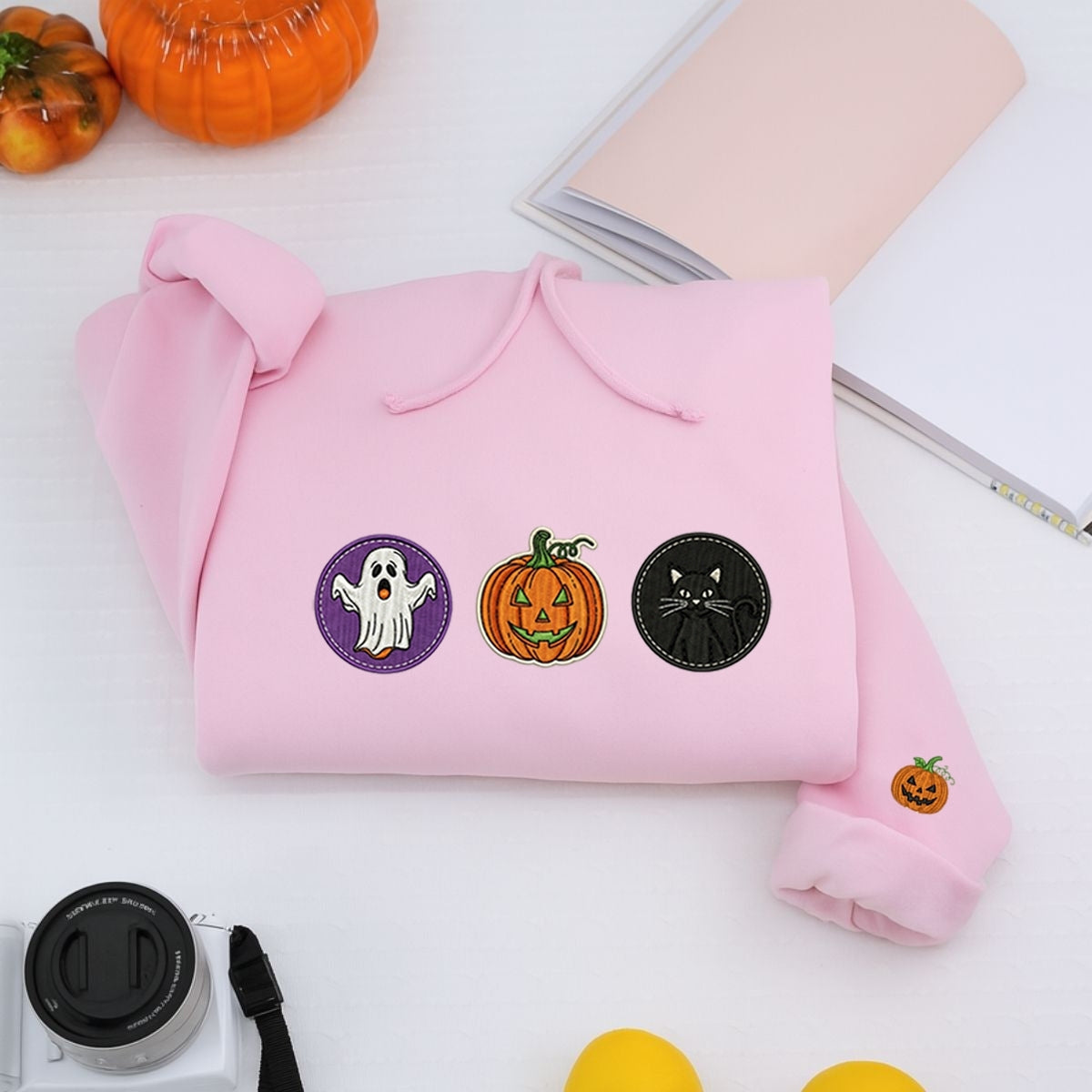 Spooky Cookie Custom Embroidered Hoodie - Halloween Sweatshirt Personalized Gift