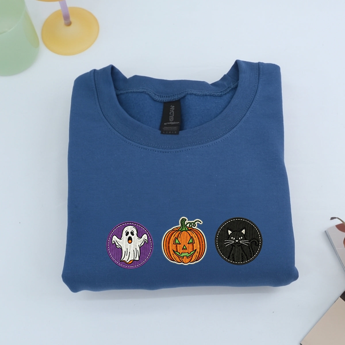 Spooky Cookie Custom Embroidered Hoodie - Halloween Sweatshirt Personalized Gift