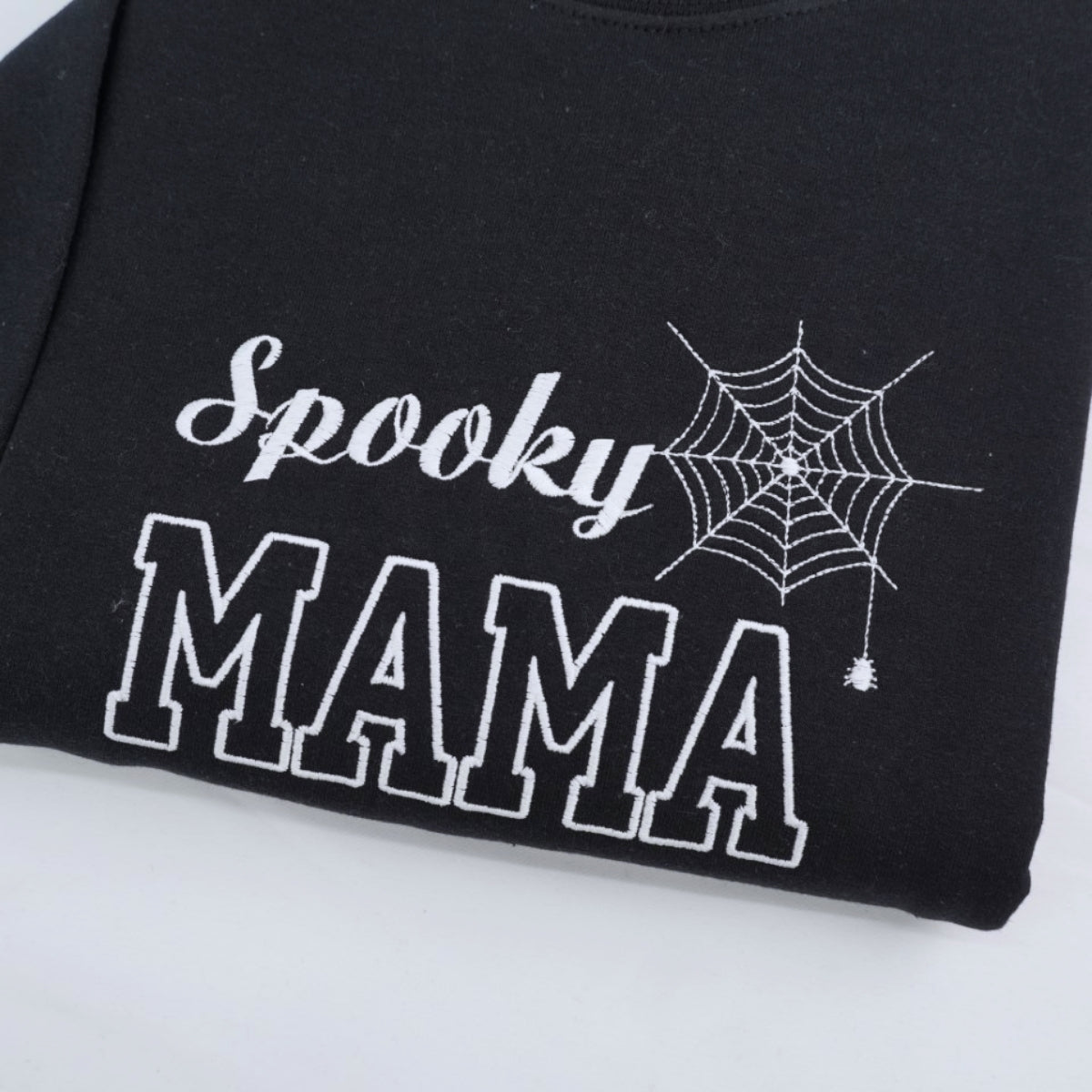 Spooky Mama Custom Embroidered Hoodie - Halloween Mom Sweatshirt Personalized Gift