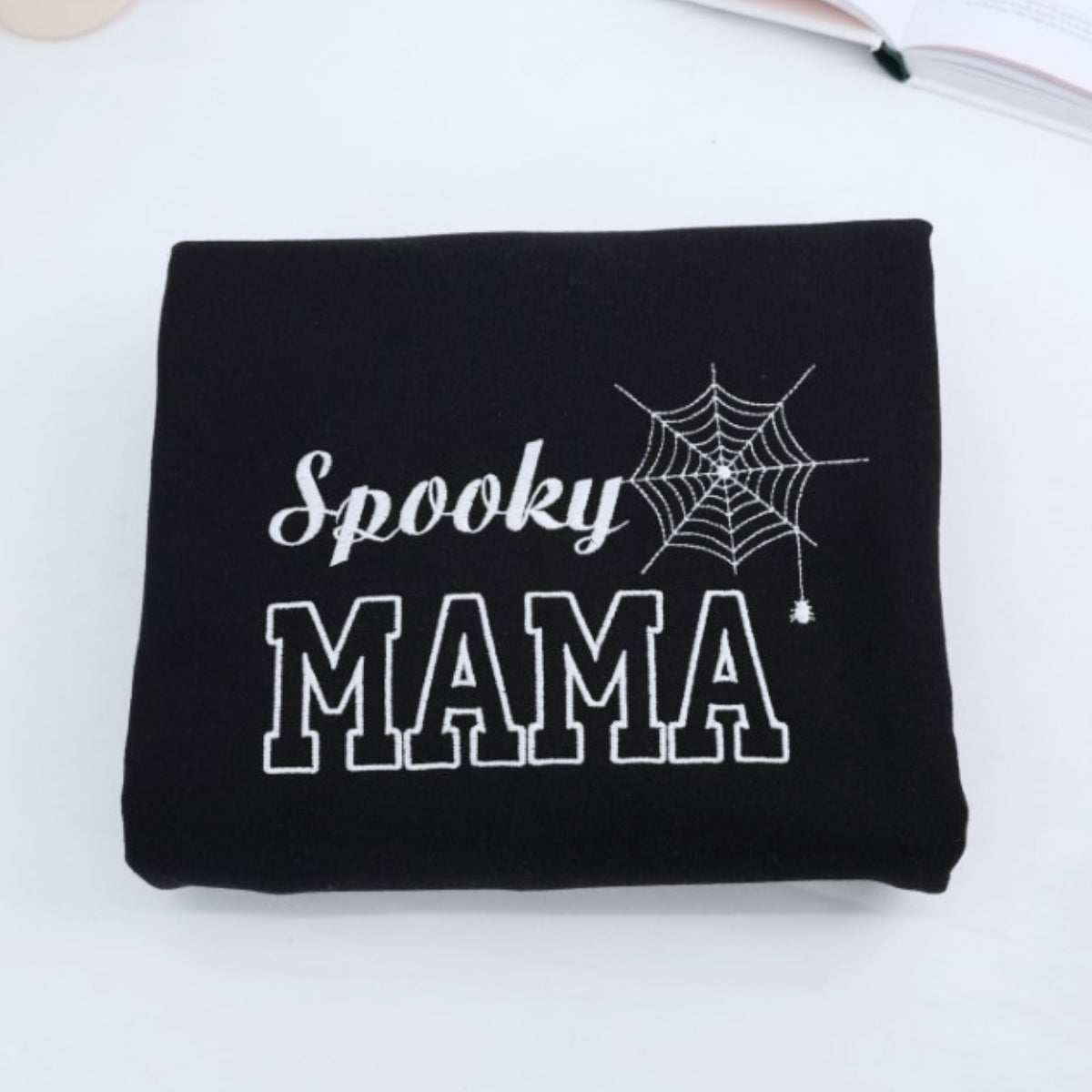 Spooky Mama Custom Embroidered Hoodie - Halloween Mom Sweatshirt Personalized Gift