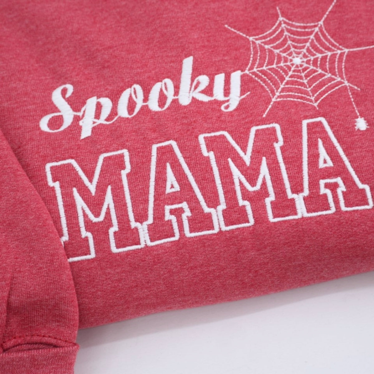 Spooky Mama Custom Embroidered Hoodie - Halloween Mom Sweatshirt Personalized Gift