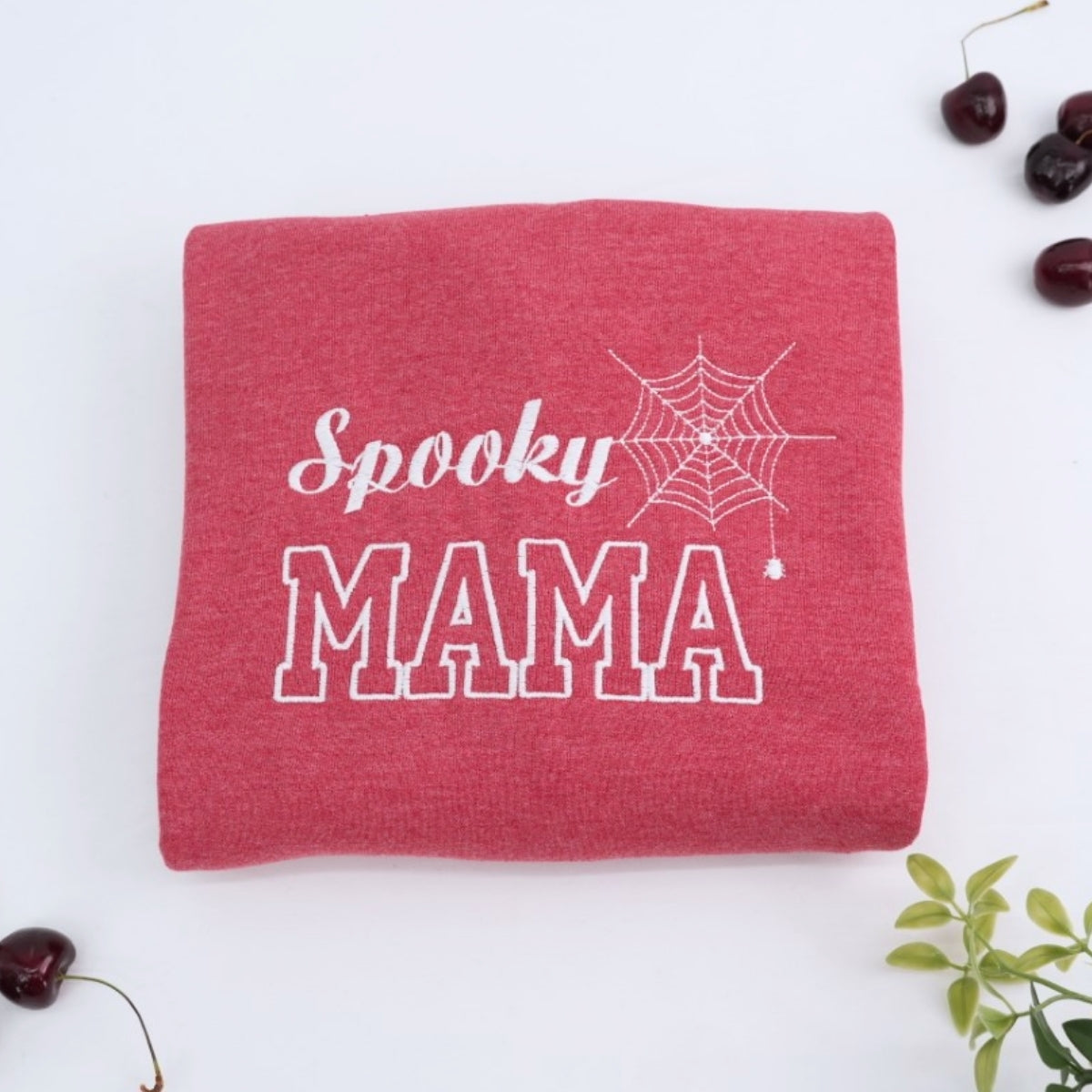 Spooky Mama Custom Embroidered Hoodie - Halloween Mom Sweatshirt Personalized Gift