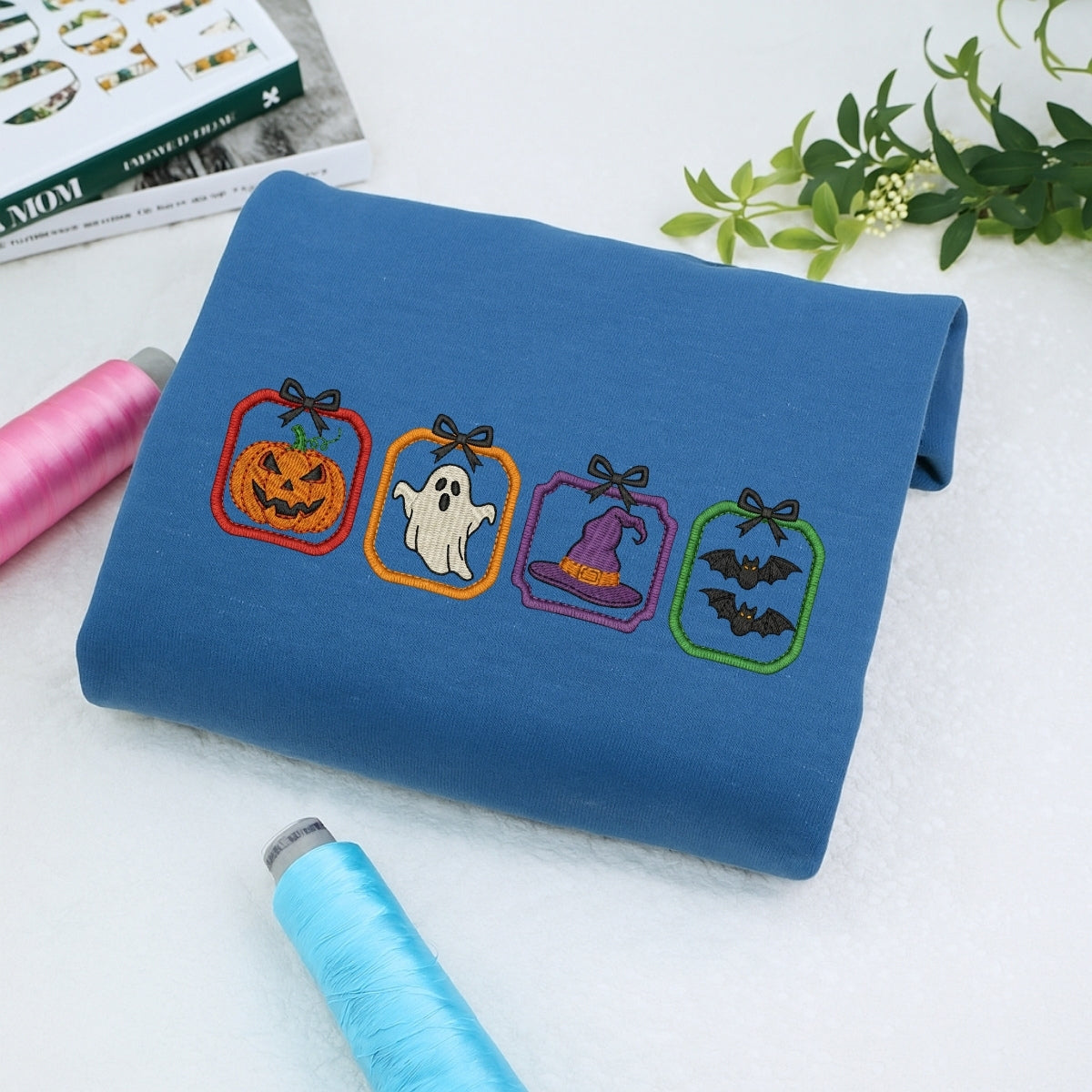 Spooky Season Custom Embroidered Hoodie - Cute Halloween Sweatshirt Personalized Gift
