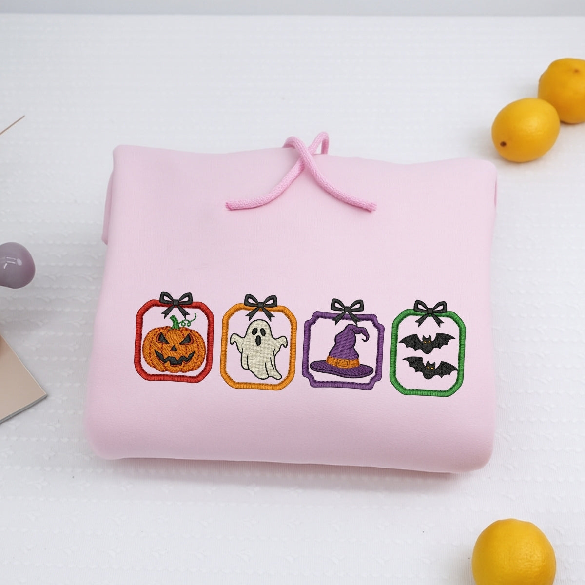 Spooky Season Custom Embroidered Hoodie - Cute Halloween Sweatshirt Personalized Gift