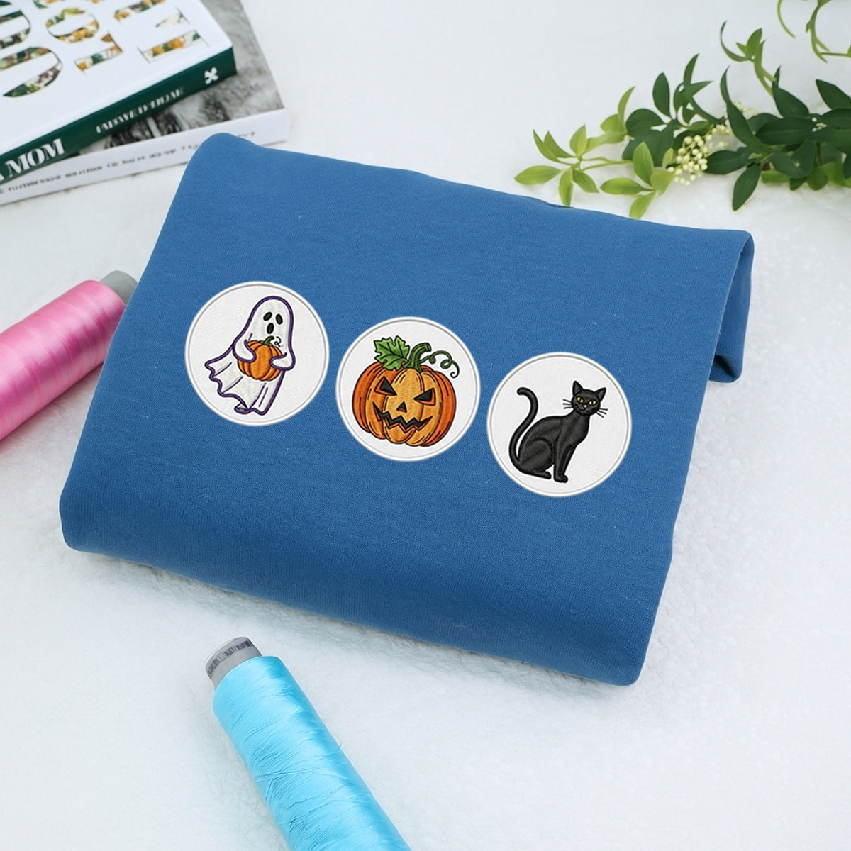 Spooky Cookie Custom Sweaters - Halloween Patch Embroidered Apparel - Perfect Cute Halloween Gift