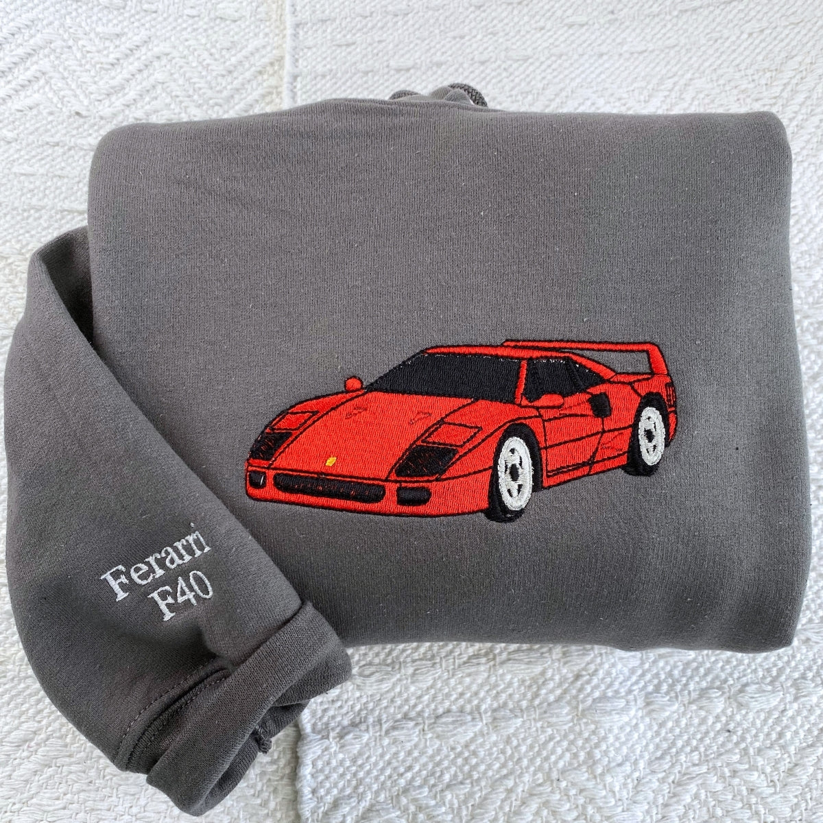 Sports Car Custom Embroidered Hoodie - Performance Vehicle Sweatshirt Personalized Car Guy Gift