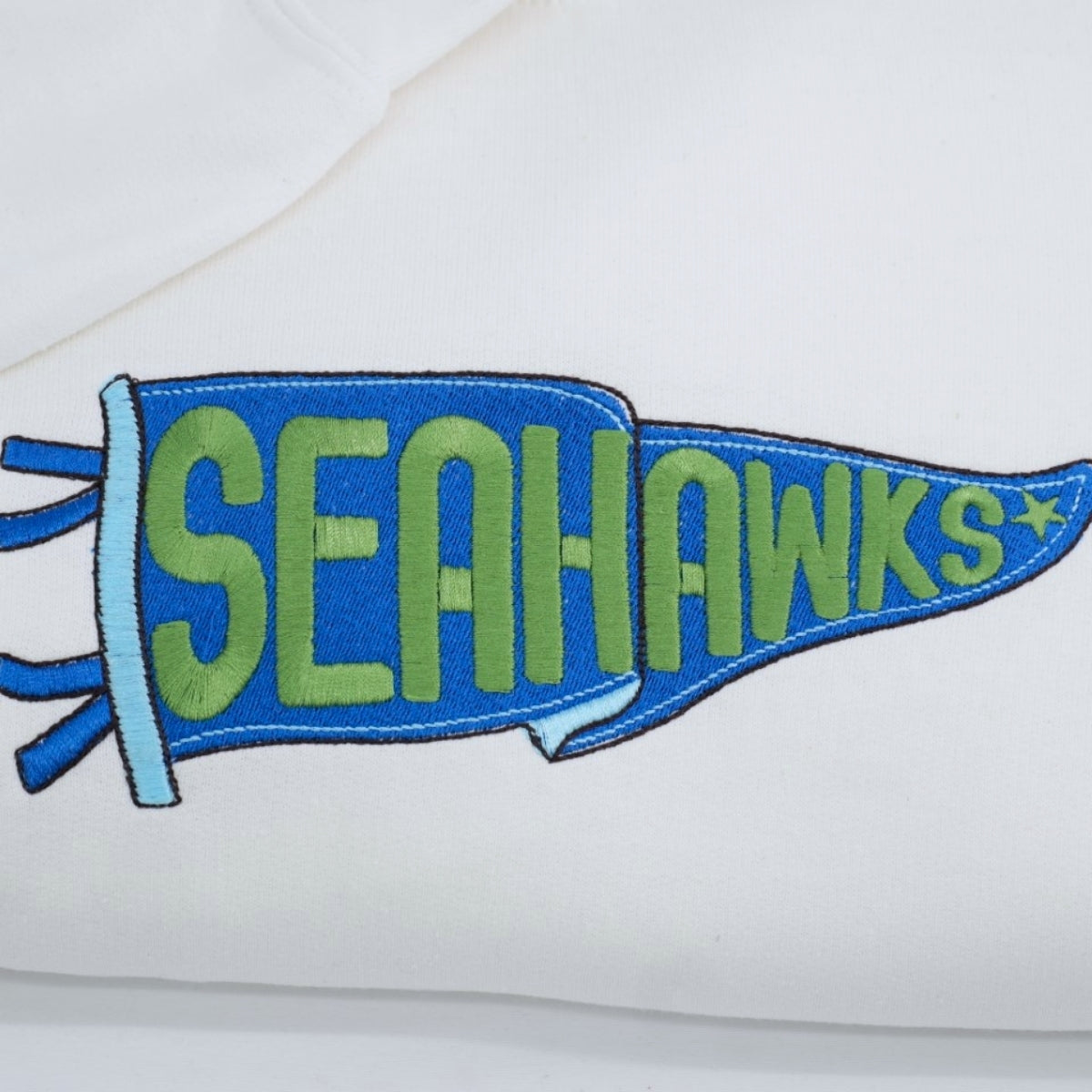 Sports Fan Custom Embroidered Hoodie - Team Pennant Sweatshirt Personalized Gift