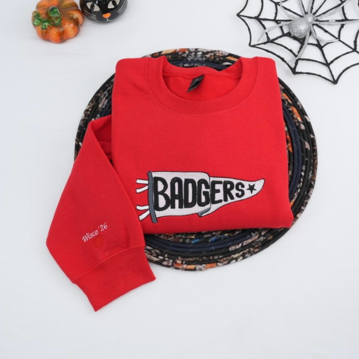 Sports Team Custom Embroidered Sweatshirt - Pennant Flag Personalized Sports Fan Gift