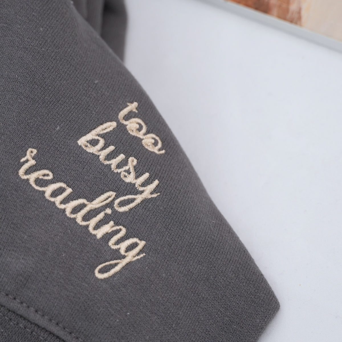 Story Time Custom Embroidered Sweatshirt - Book Lover Hoodie Personalized Reader Gift