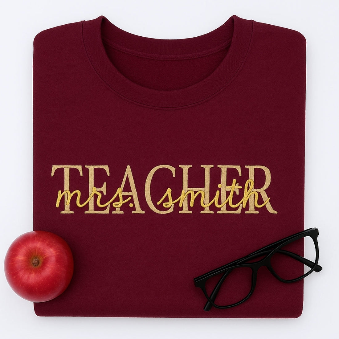 Education Custom Embroidered Hoodie - Personalized Work Apparel - Teacher Appreciation Gift