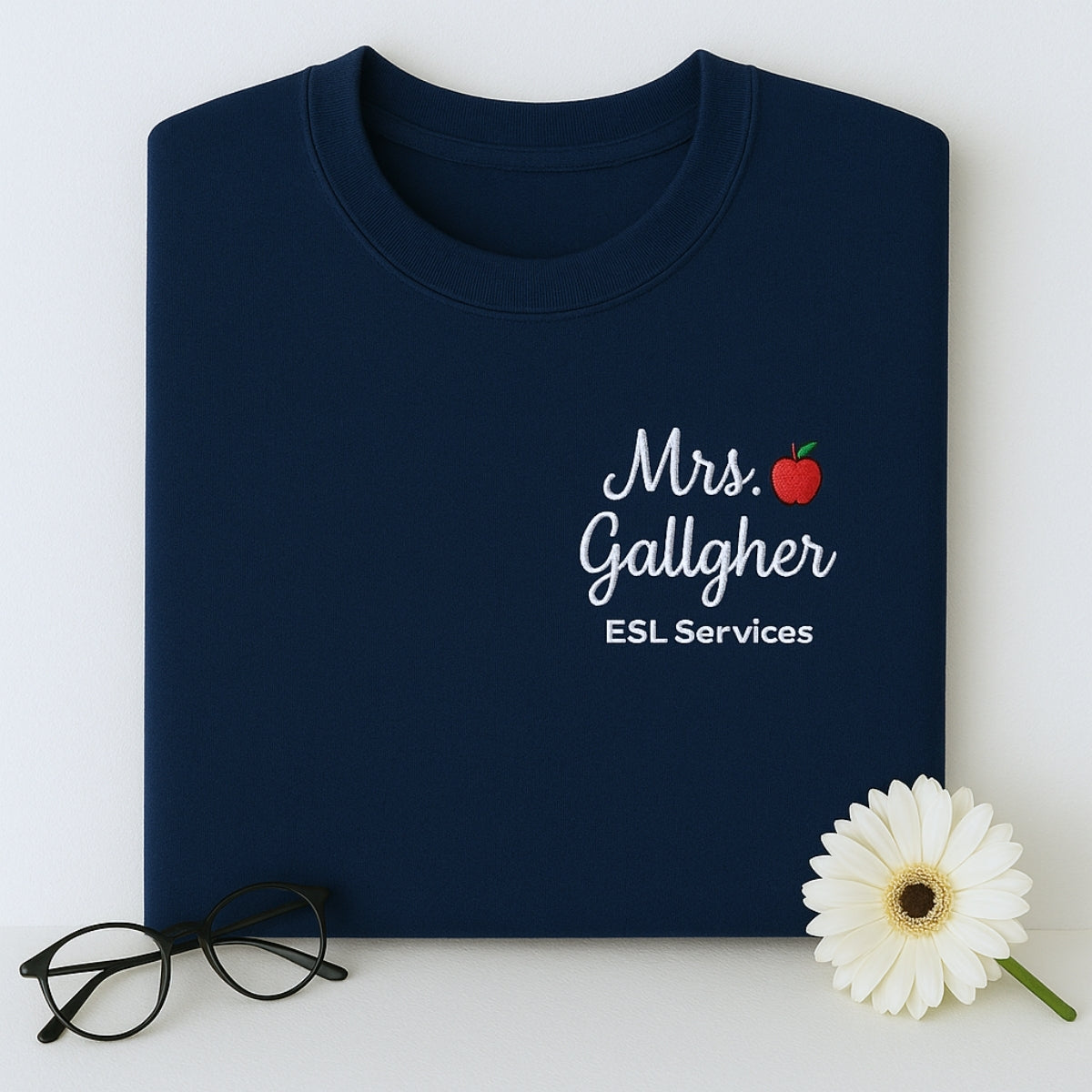 Mrs Special Services Custom Embroidered Sweatshirt - Personalized Teacher Gift