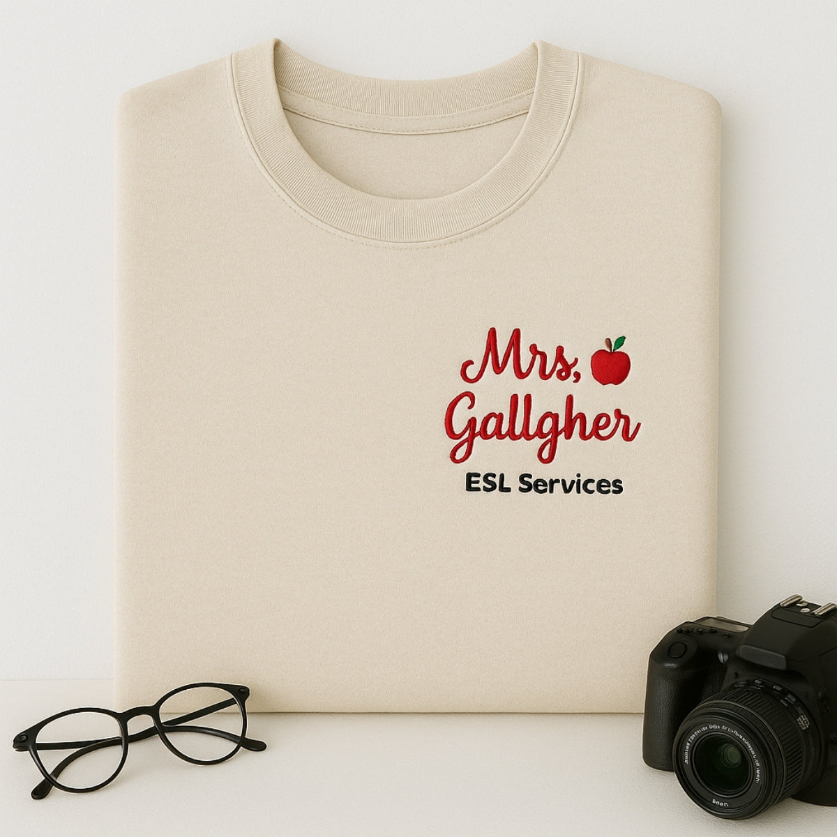 Mrs Special Services Custom Embroidered Sweatshirt - Personalized Teacher Gift