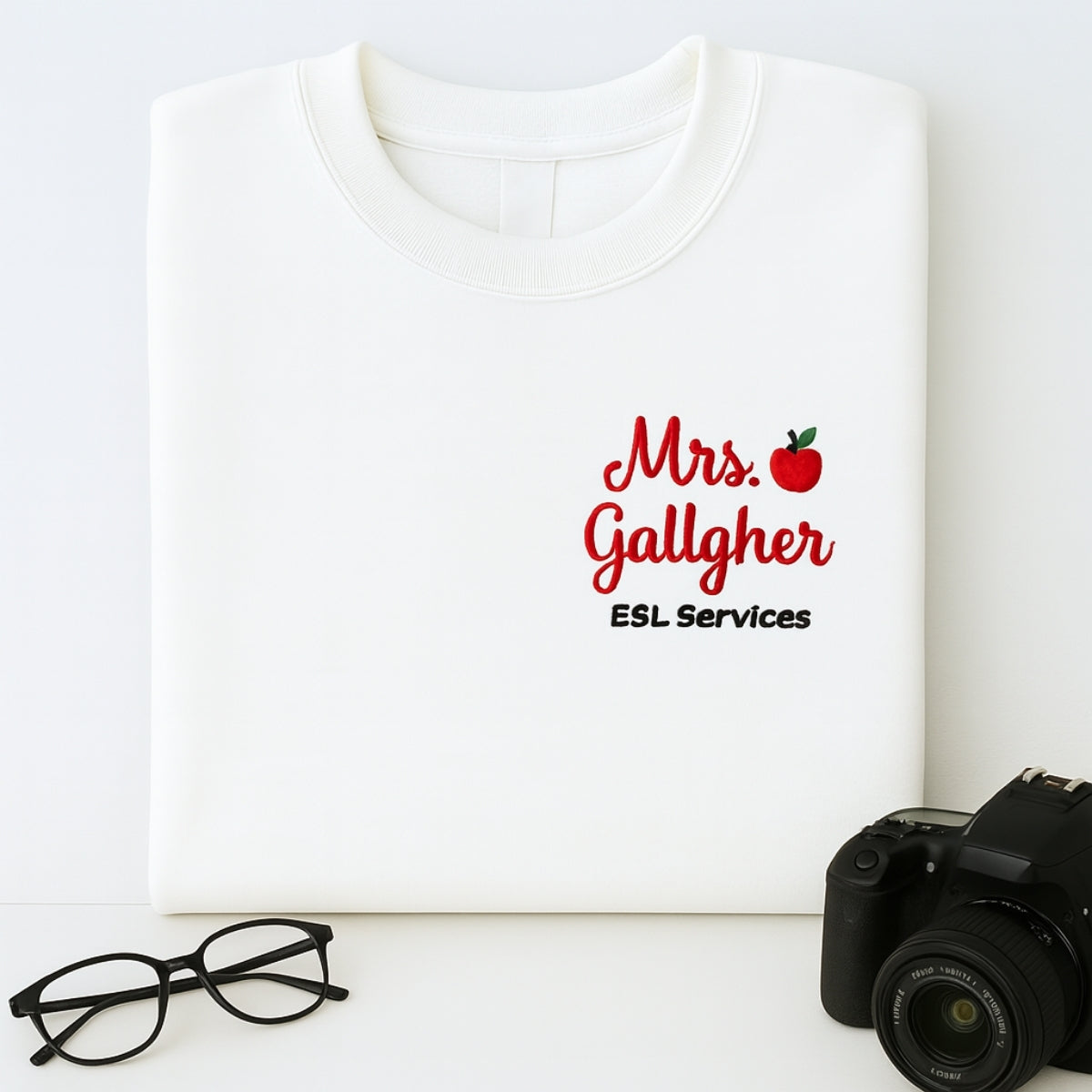 Mrs Special Services Custom Embroidered Sweatshirt - Personalized Teacher Gift