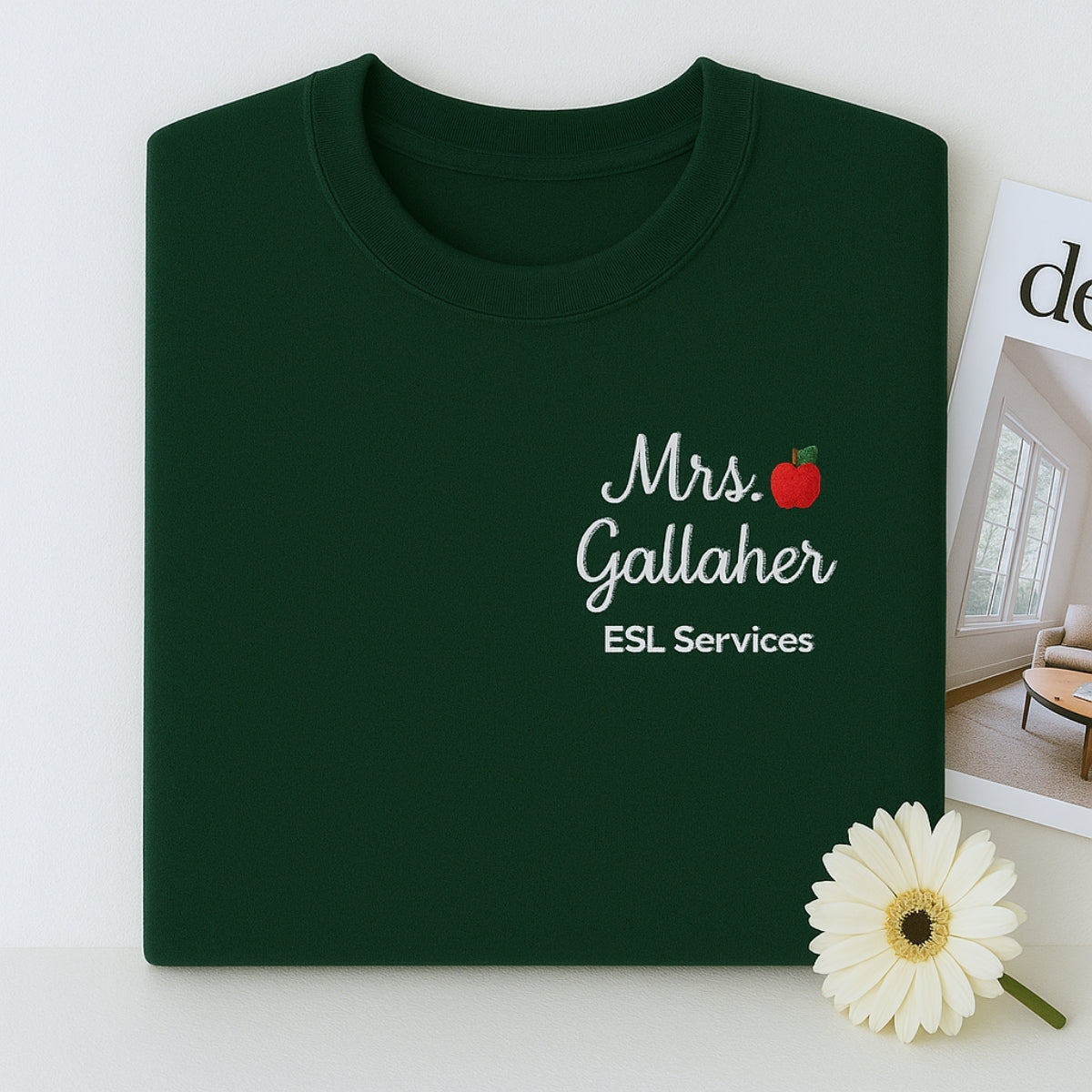 Mrs Special Services Custom Embroidered Sweatshirt - Personalized Teacher Gift